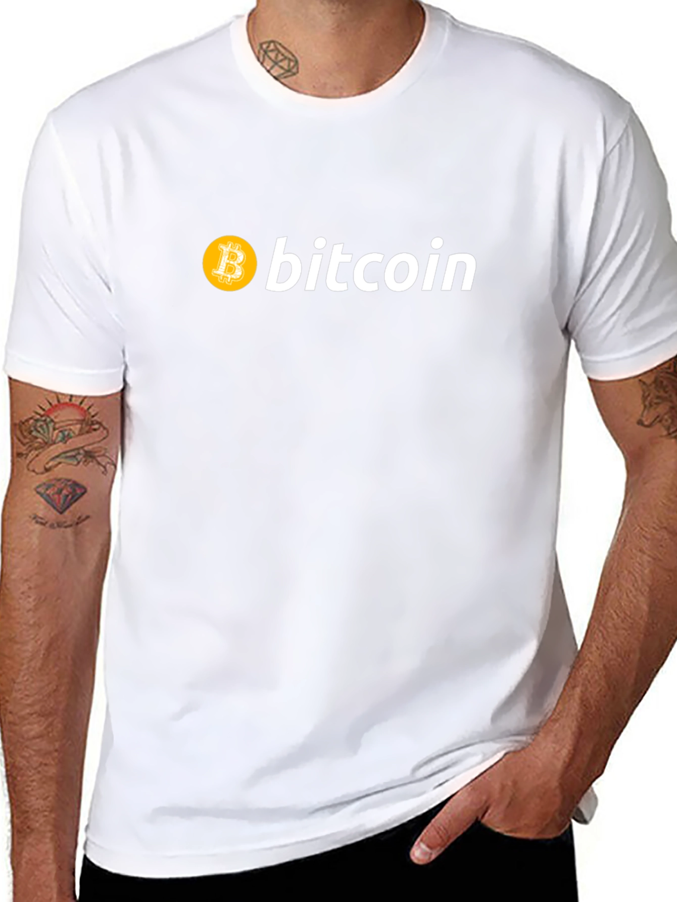 Camiseta Bitcoin Negra - Diseño Moderno