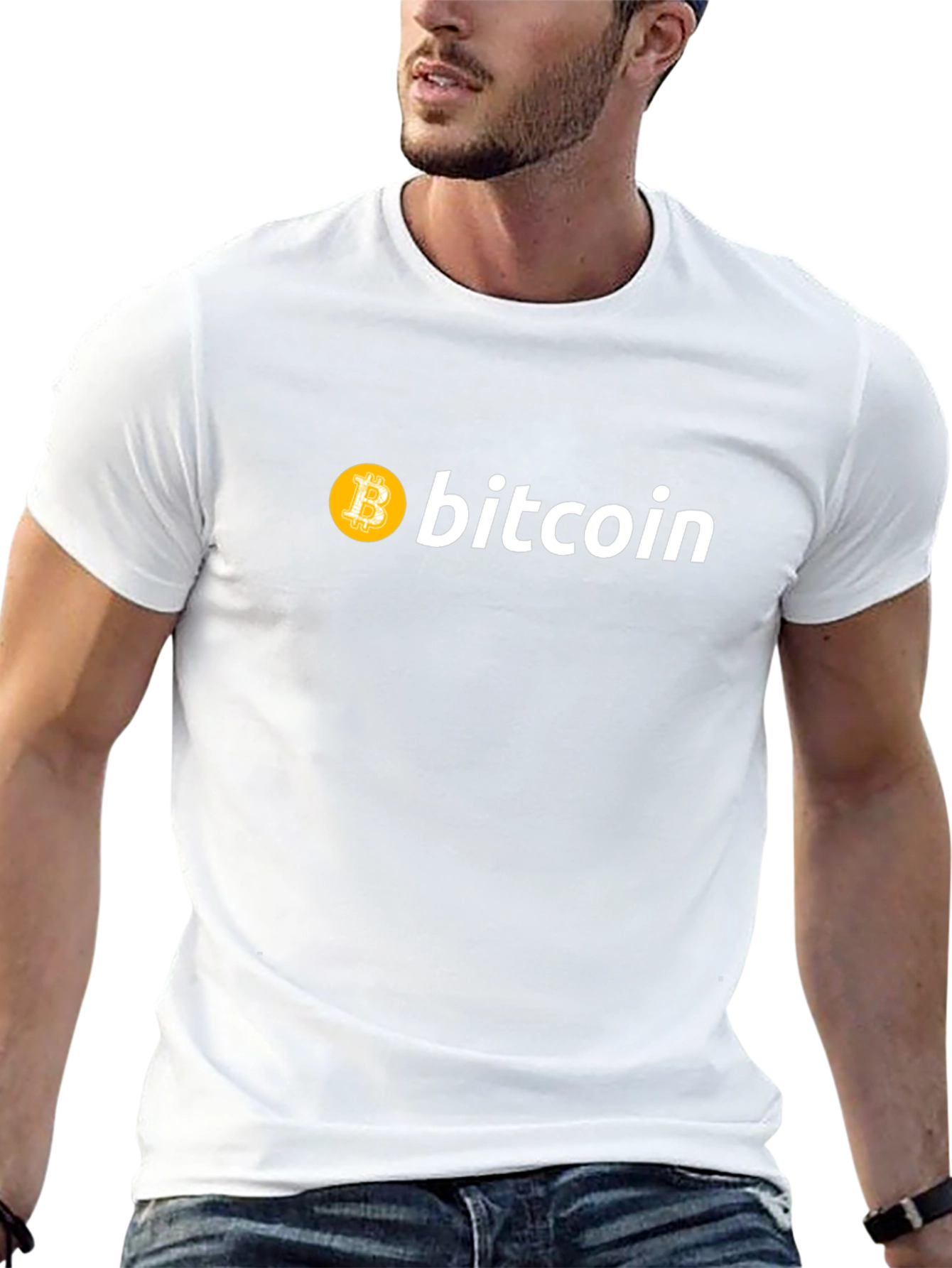 Camiseta Bitcoin Negra - Diseño Moderno