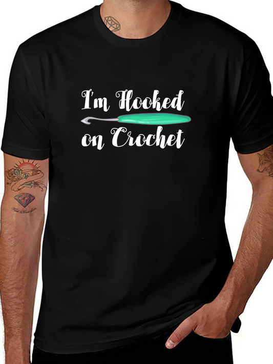 Camiseta Negra de Crochet con Diseño Divertido