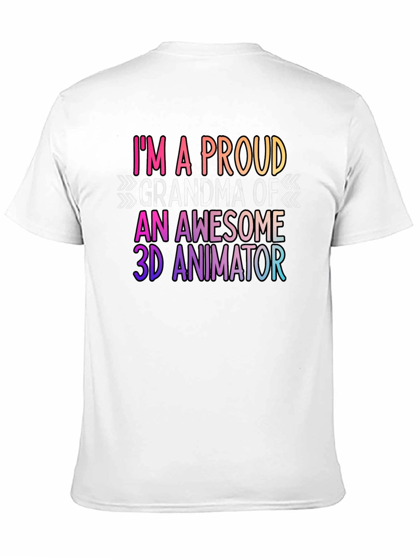 Camiseta Negra Abuela Orgullosa de Animador 3D
