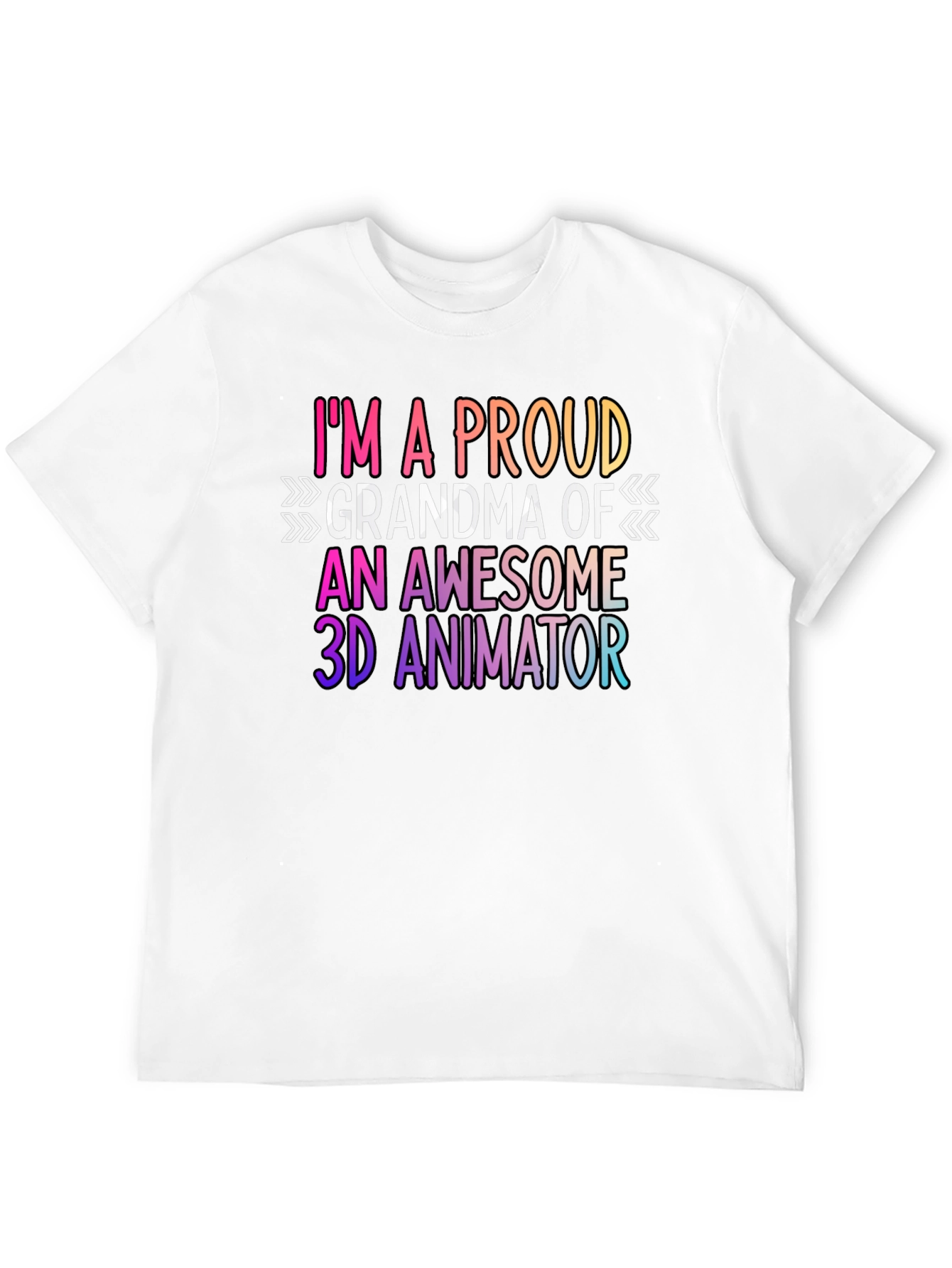 Camiseta Negra Abuela Orgullosa de Animador 3D