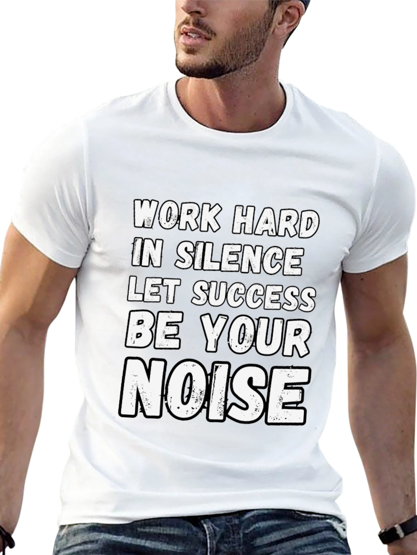 Camiseta Negra Motivacional: Éxito Silencioso