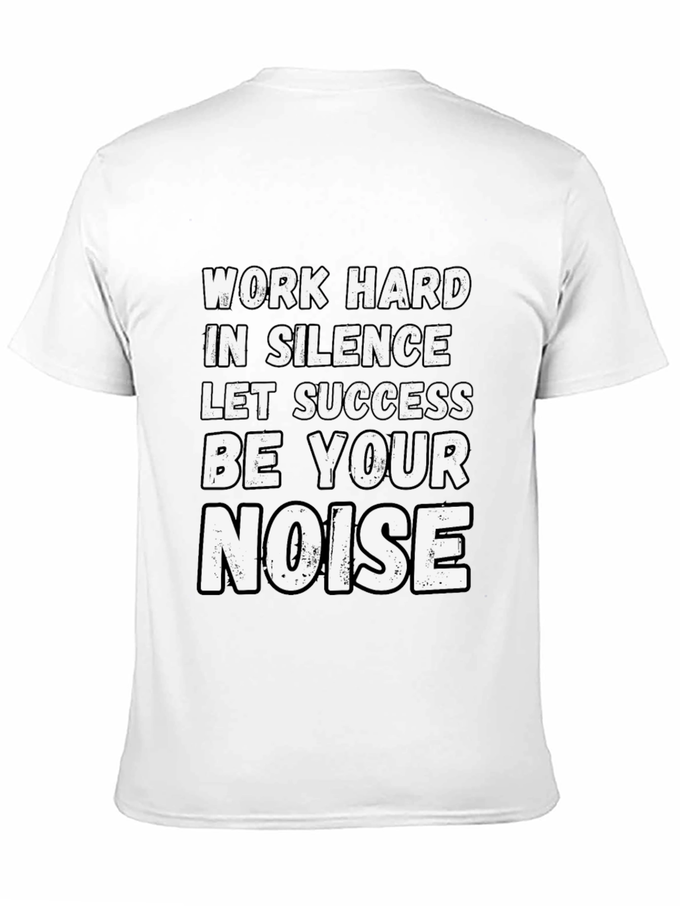 Camiseta Negra Motivacional: Éxito Silencioso