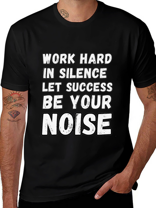 Camiseta Negra Motivacional: Éxito Silencioso