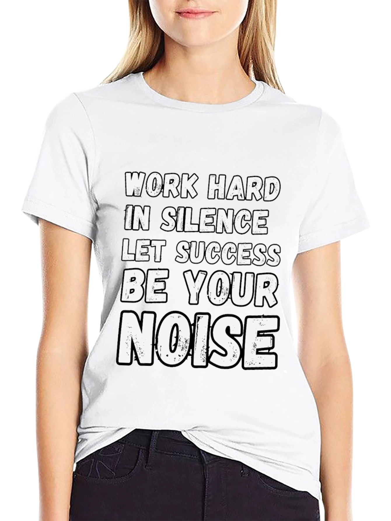 Camiseta Negra Motivacional: Éxito Silencioso