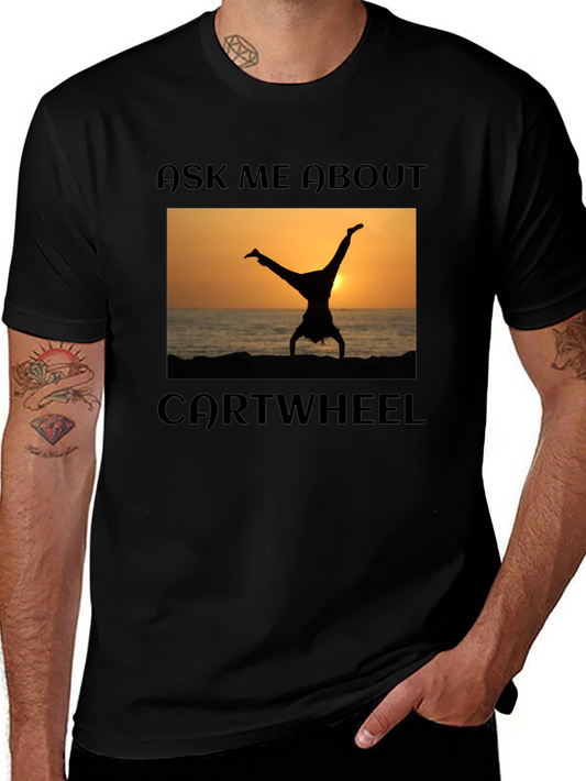 Camiseta Negra Pregúntame por la Rueda de Carro