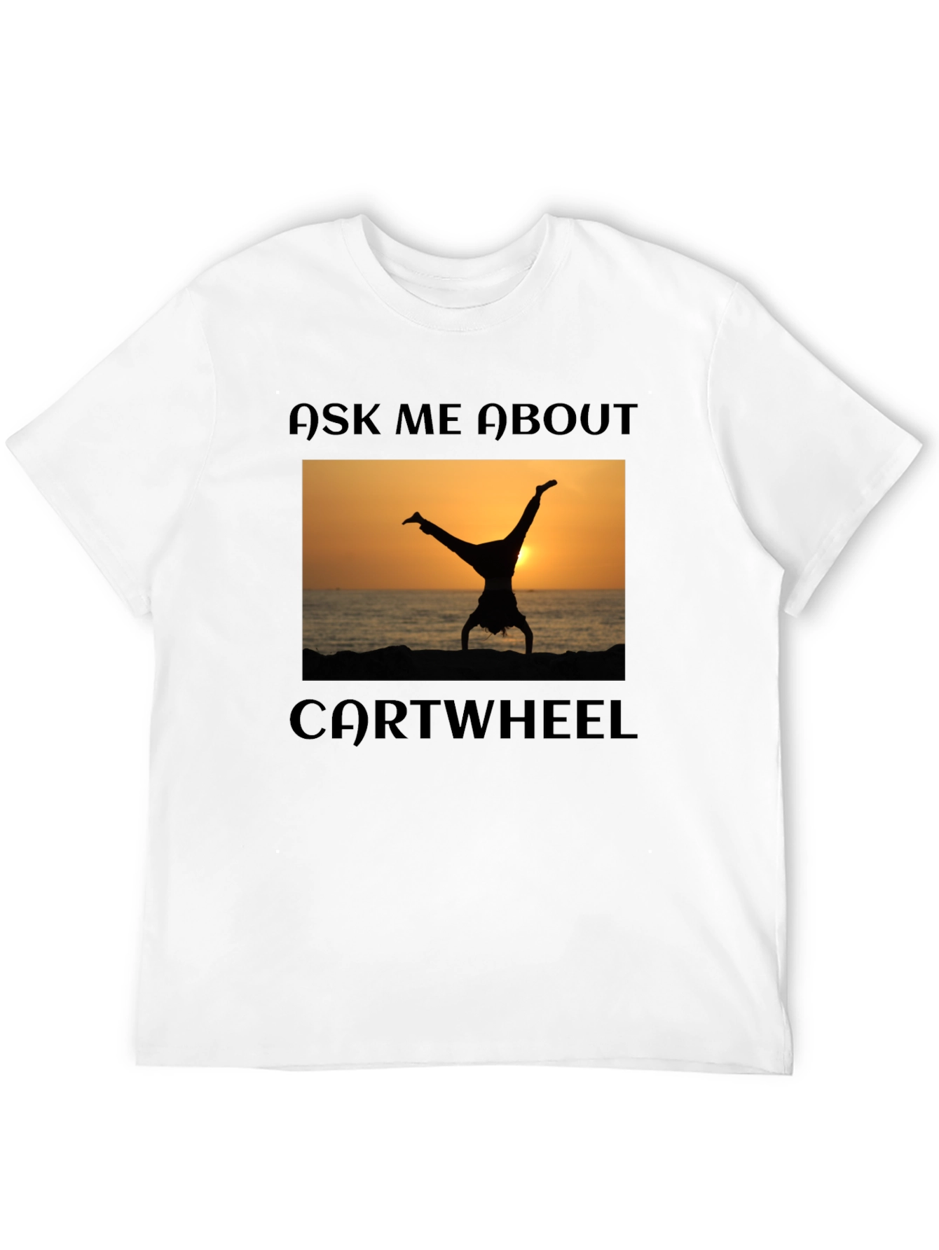 Camiseta Negra Pregúntame por la Rueda de Carro