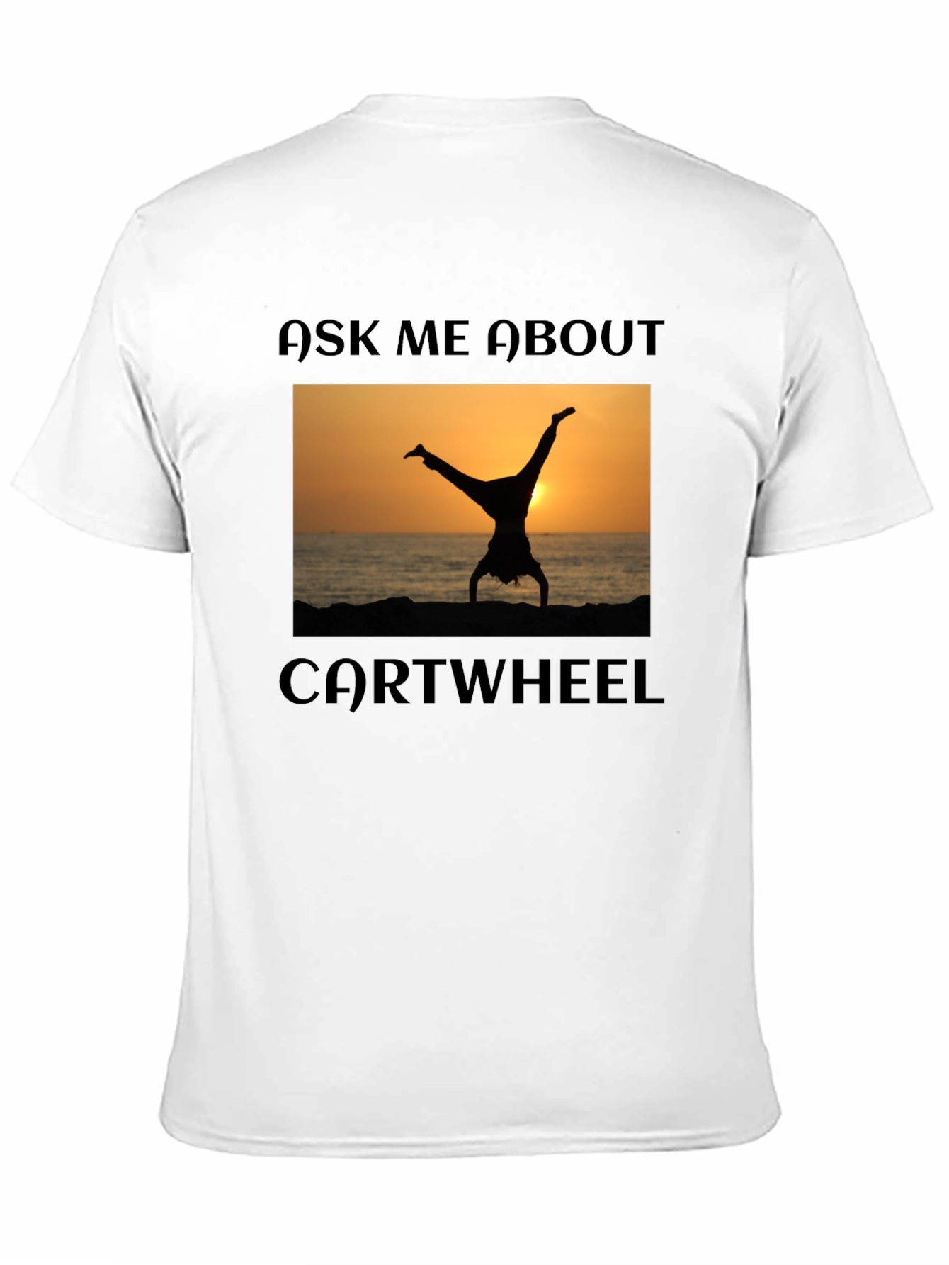 Camiseta Negra Pregúntame por la Rueda de Carro