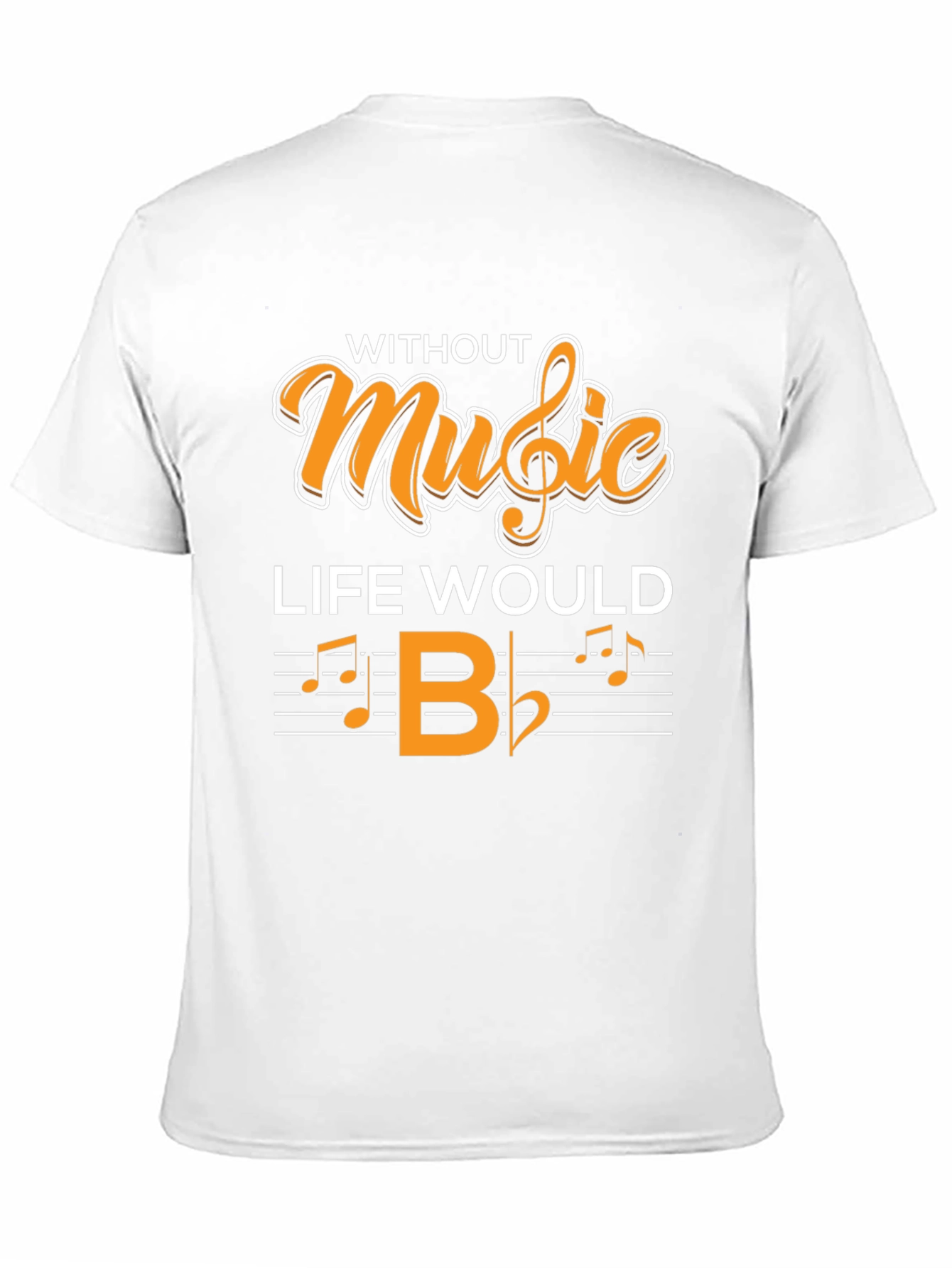Camiseta Negra Without Music Life Would B♭
