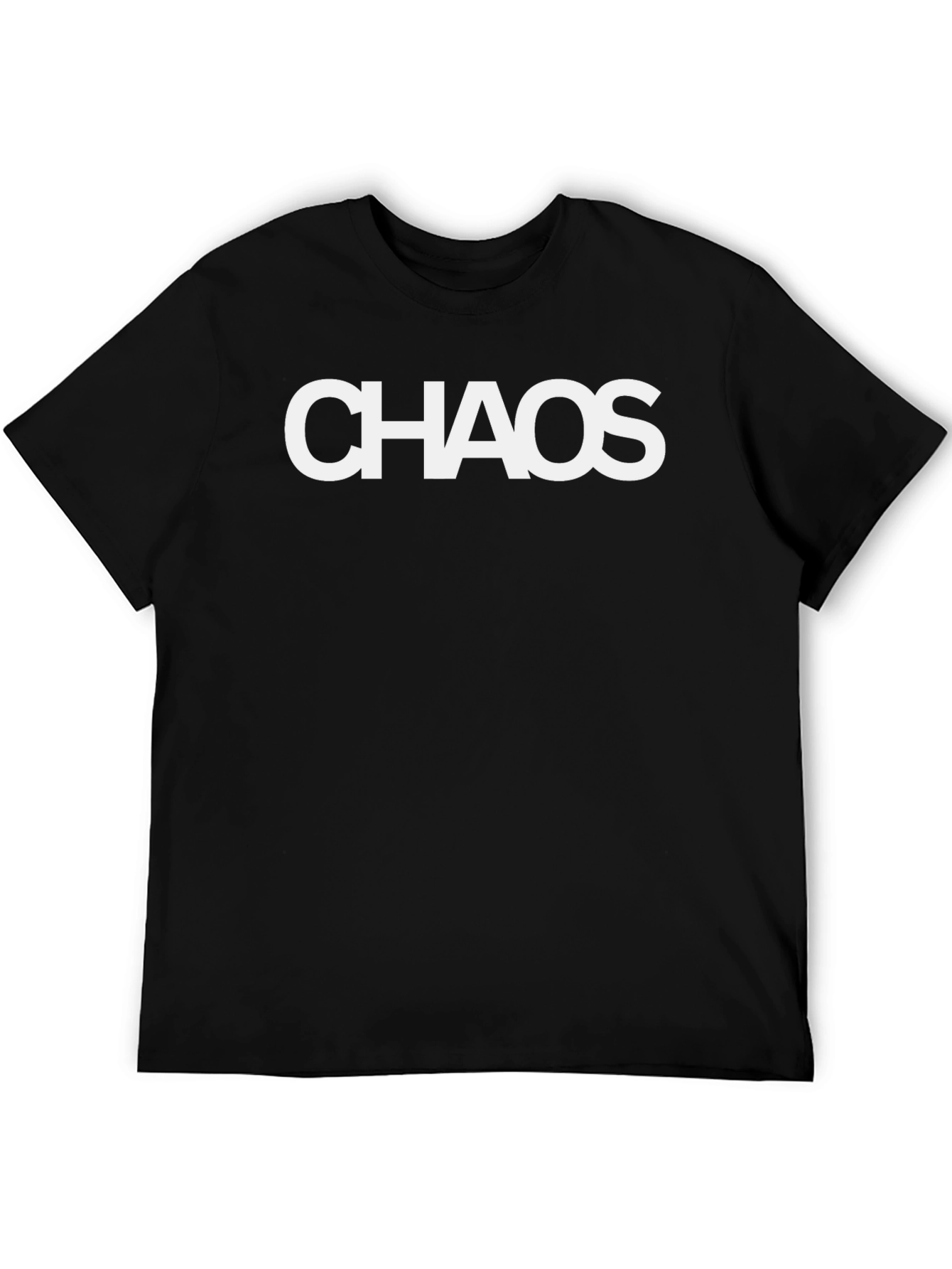 Camiseta Negra Chaos para Hombre - Estilo Casual