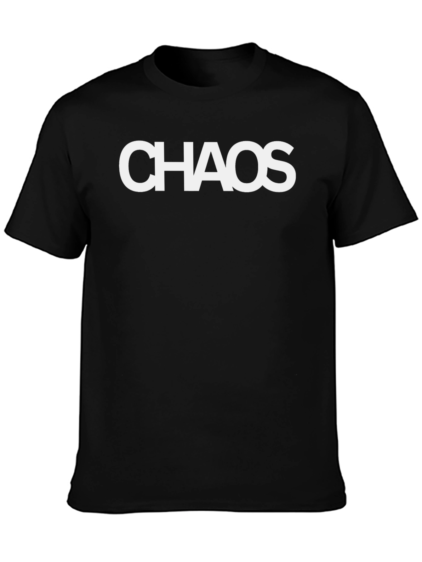 Camiseta Negra Chaos para Hombre - Estilo Casual
