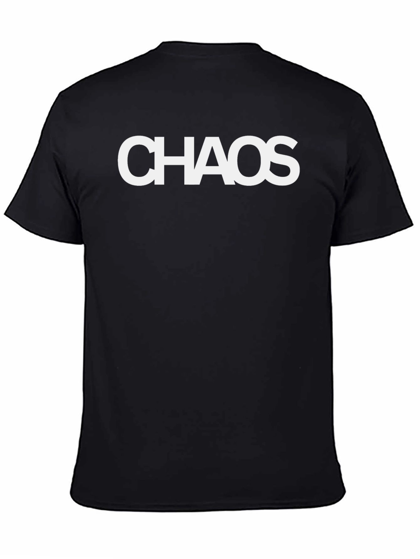 Camiseta Negra Chaos para Hombre - Estilo Casual