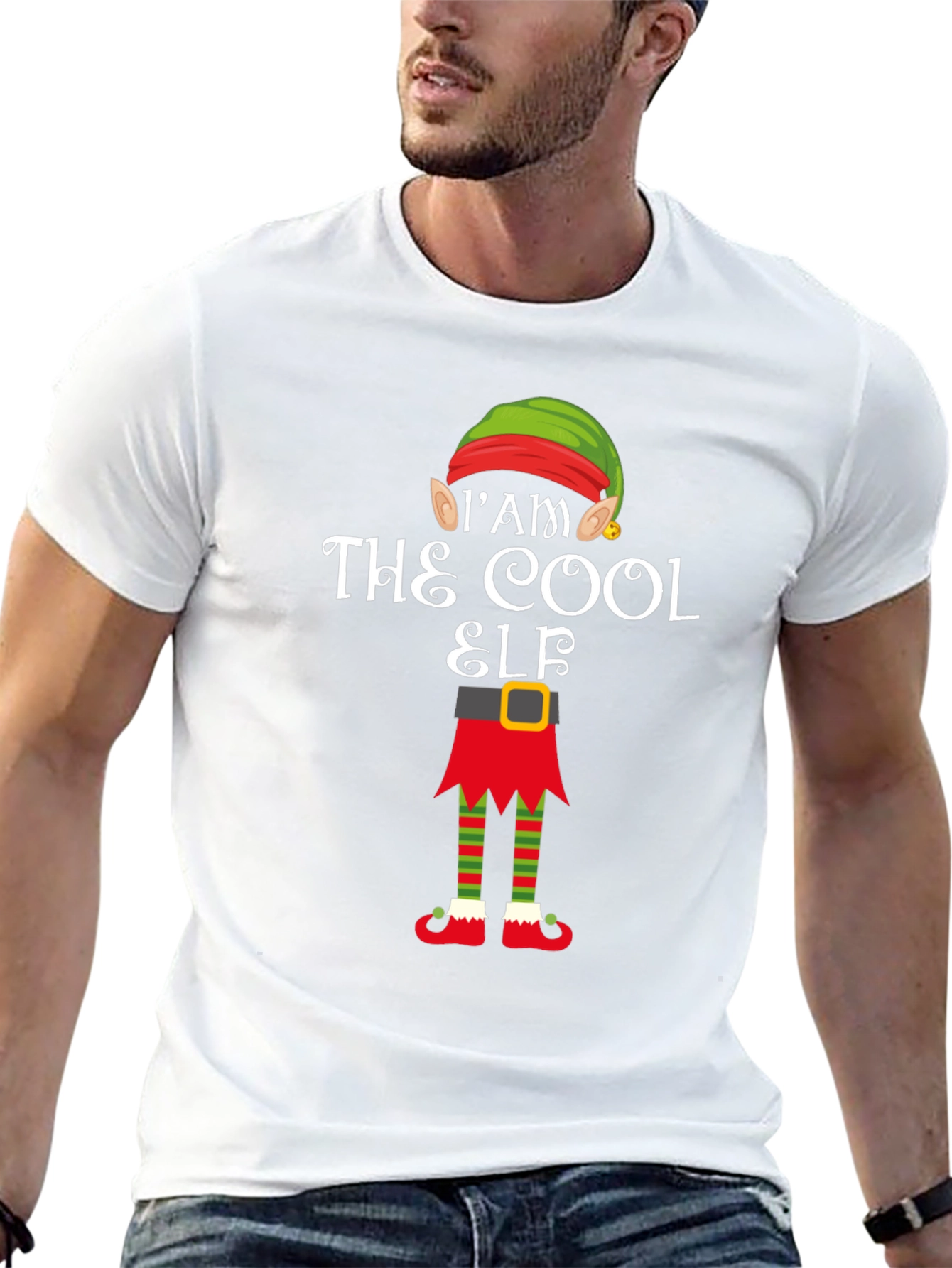 Camiseta Navideña The Cool Elf para Hombre