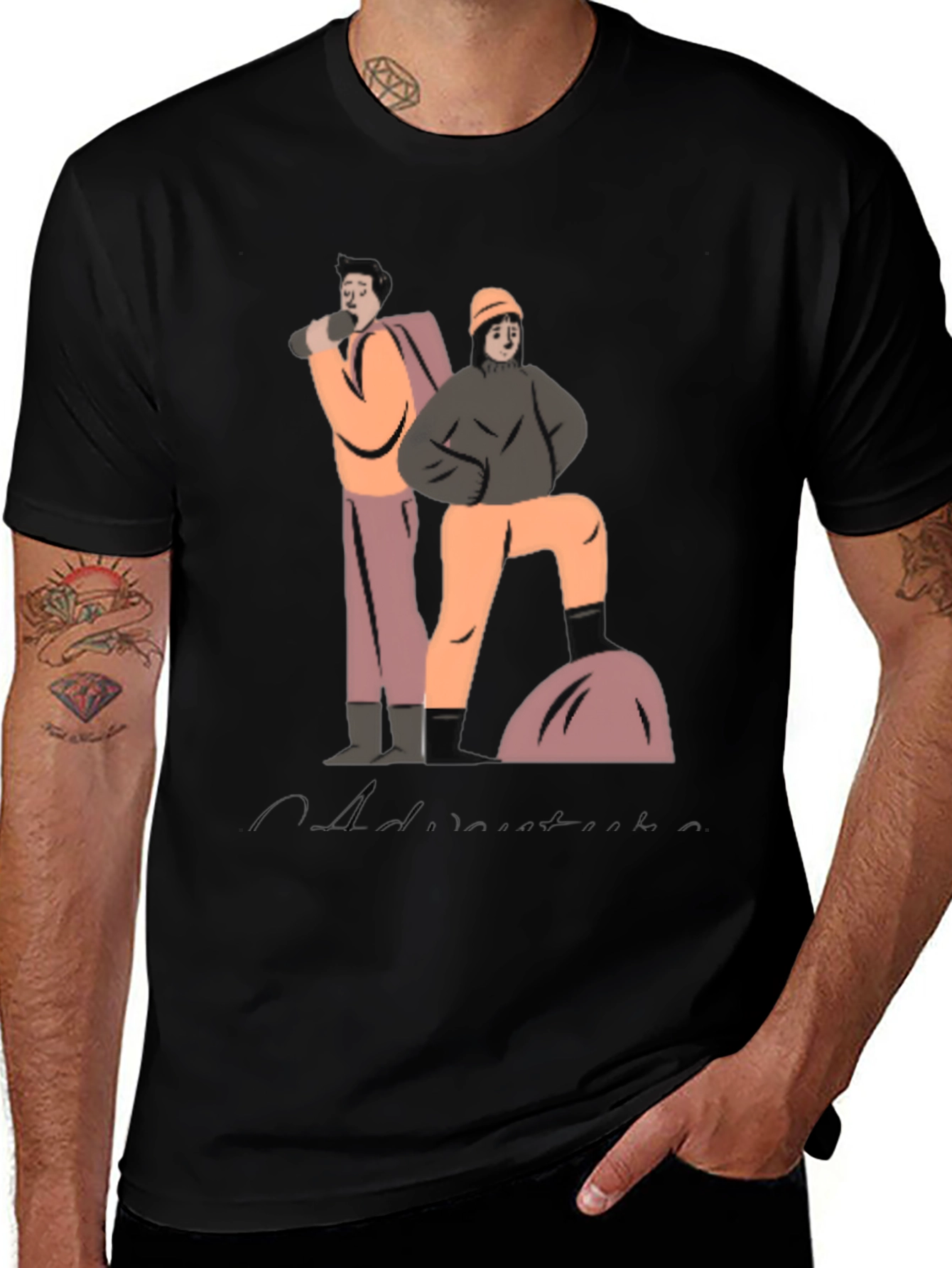 Camiseta Negra Aventura: Estilo y Comodidad