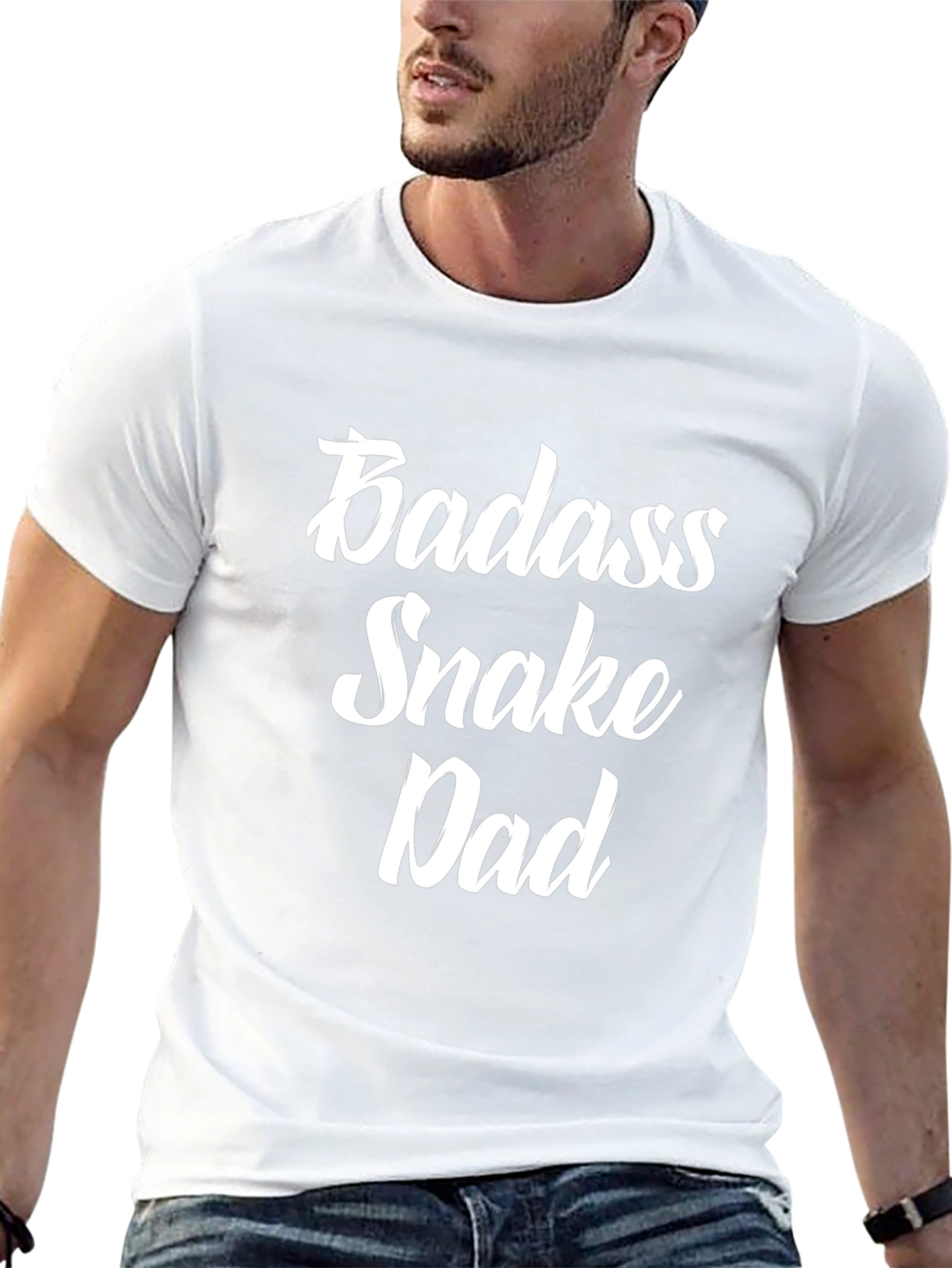 Camiseta Negra Badass Snake Dad