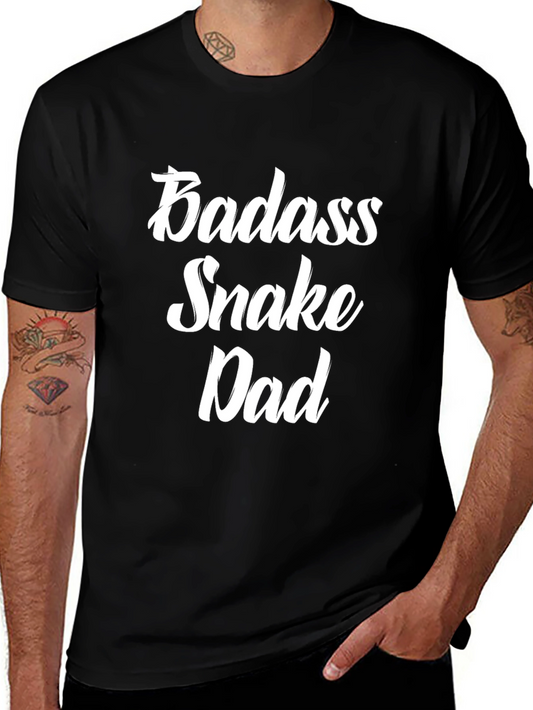 Camiseta Negra Badass Snake Dad