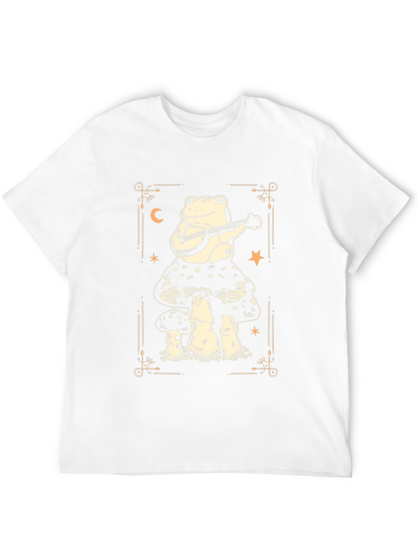 Camiseta Negra con Rana Músico en Setas