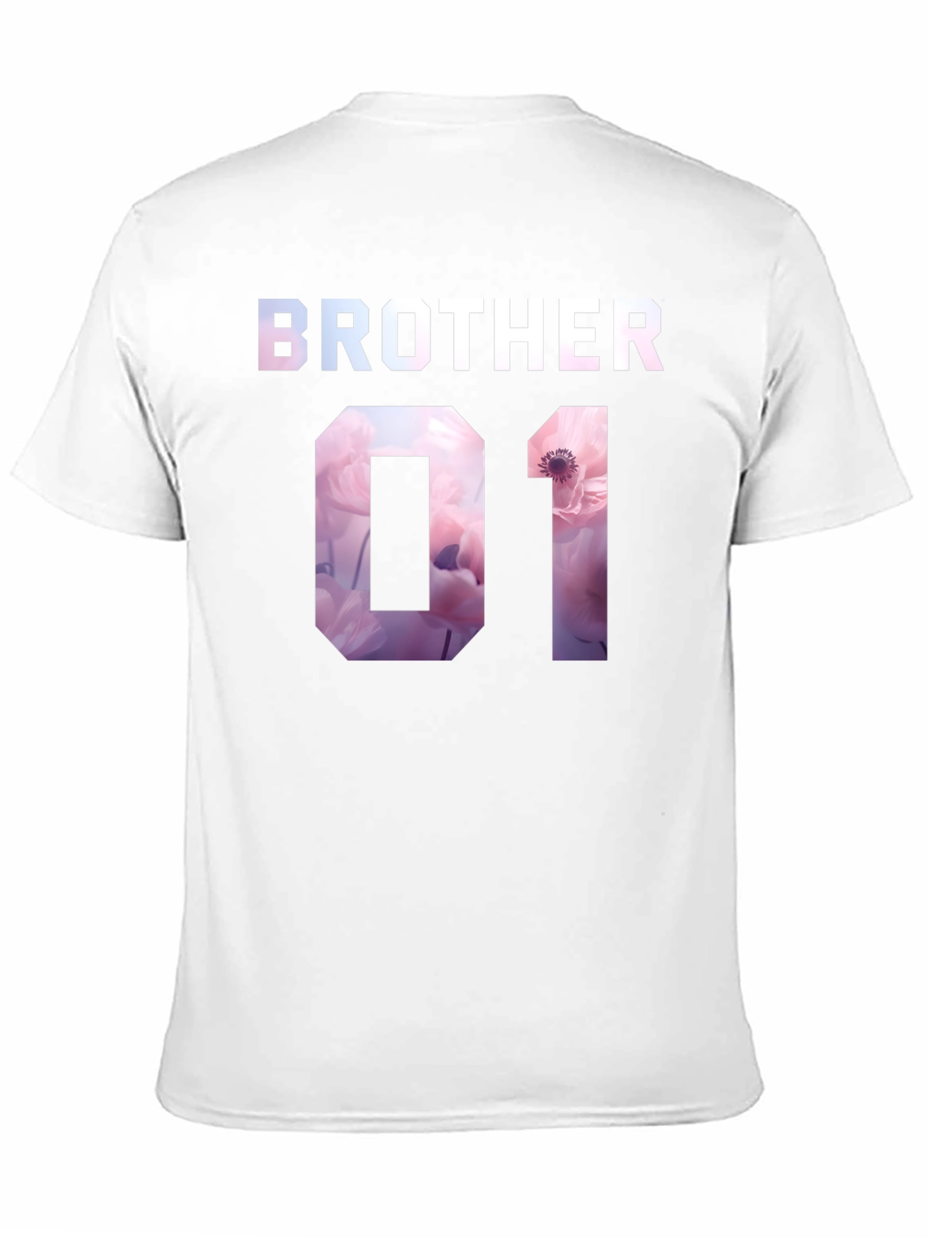 Camiseta Negra Hermano 01 Estampado Floral