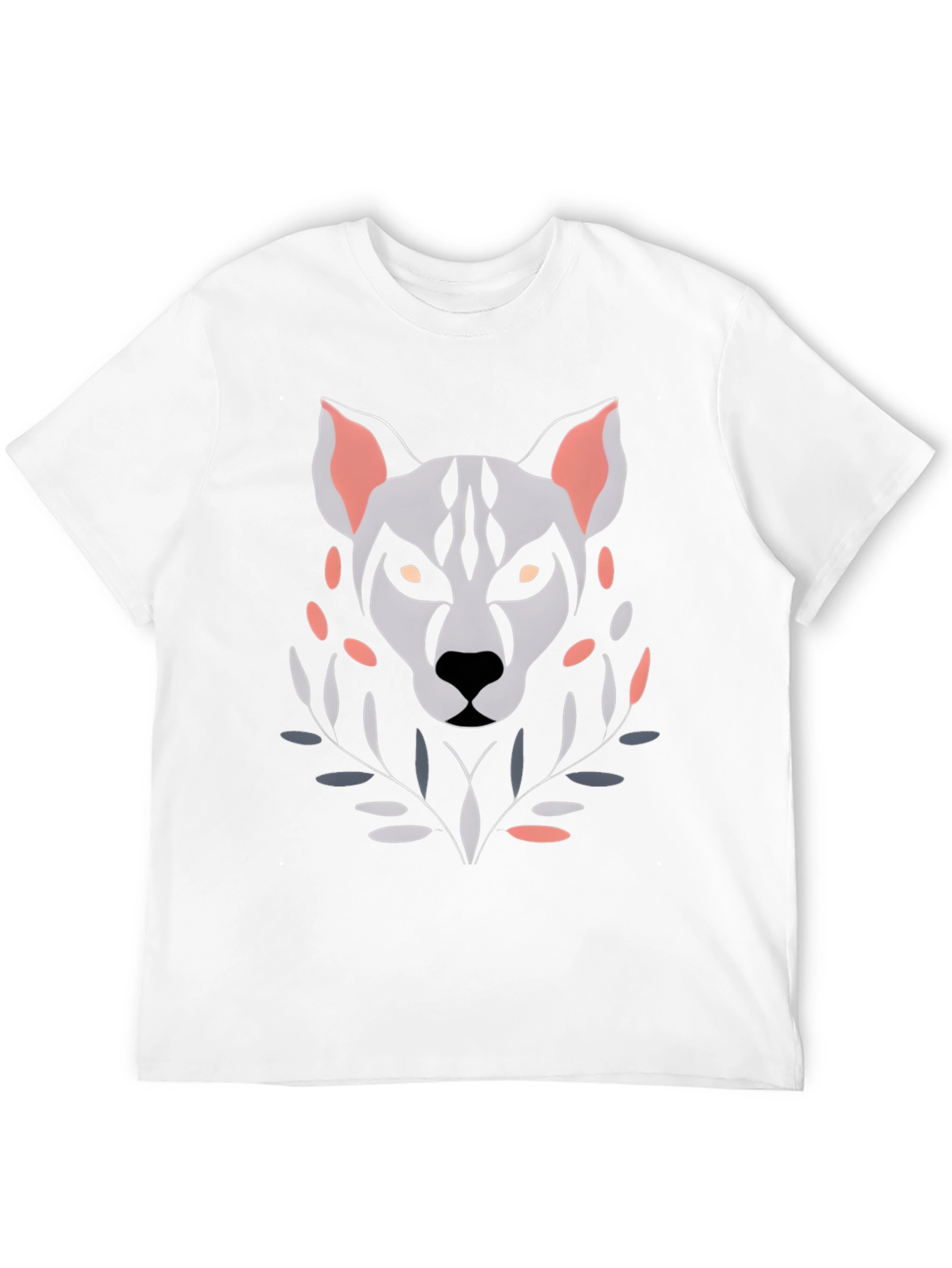 Camiseta Hombre Diseño Lobo Abstracto