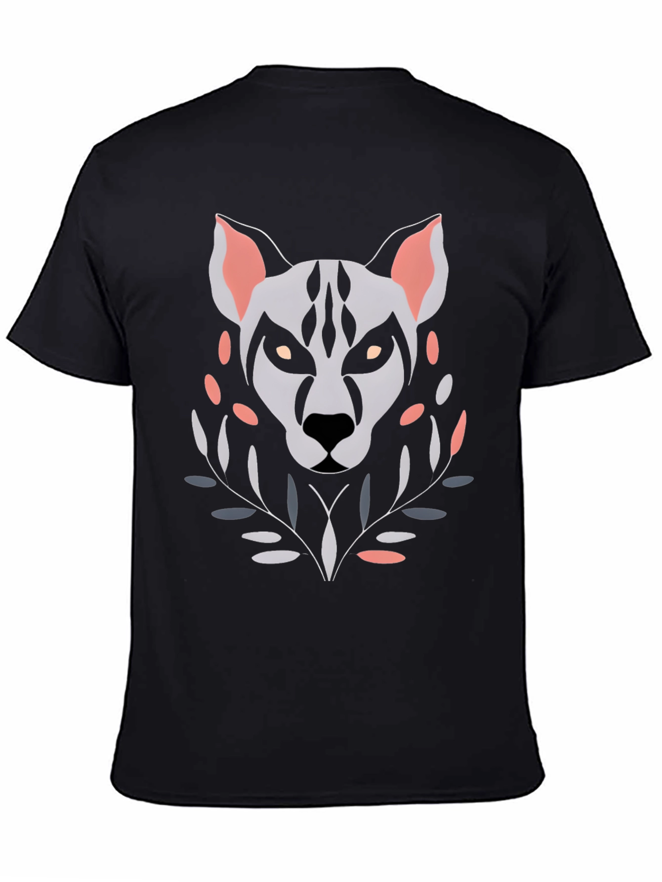 Camiseta Hombre Diseño Lobo Abstracto