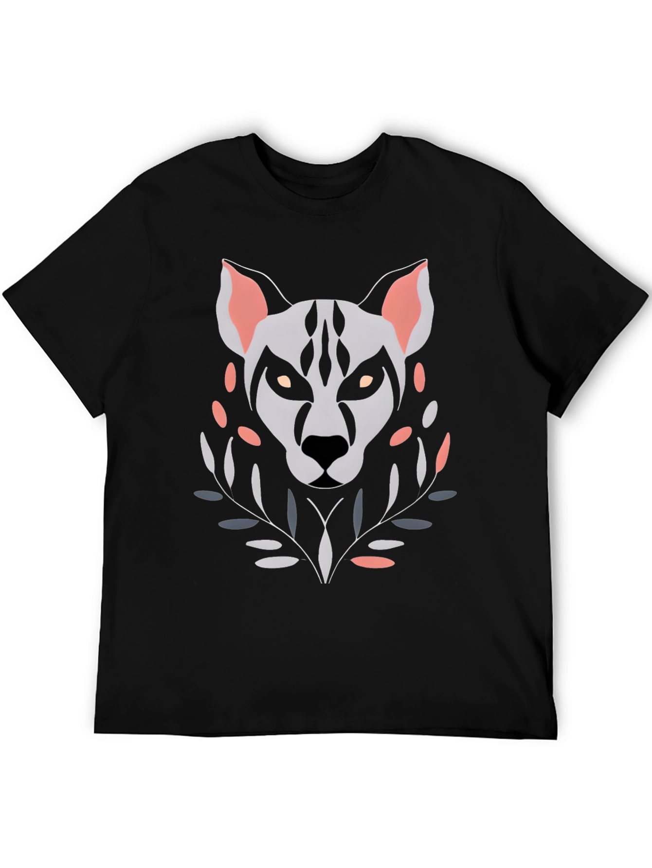 Camiseta Hombre Diseño Lobo Abstracto