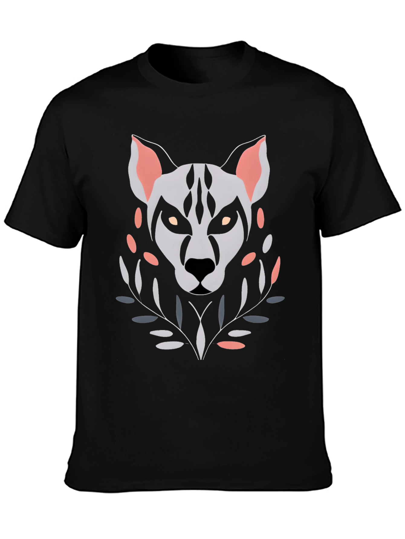 Camiseta Hombre Diseño Lobo Abstracto