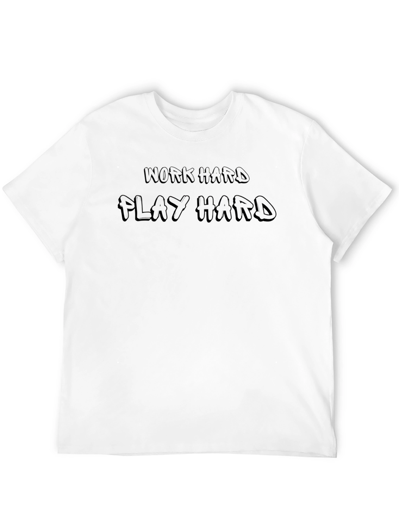Camiseta Negra Trabaja Duro Juega Duro