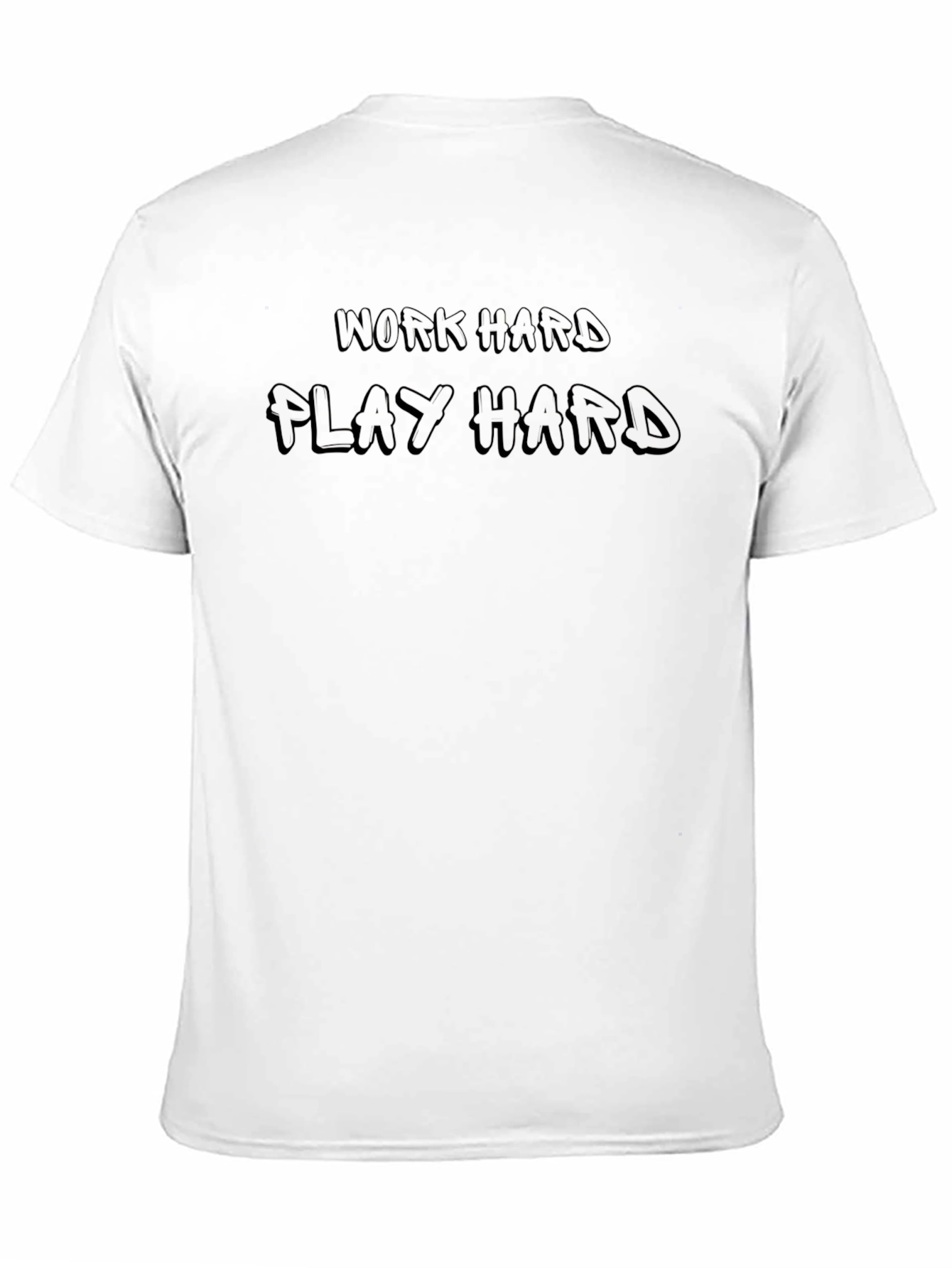 Camiseta Negra Trabaja Duro Juega Duro