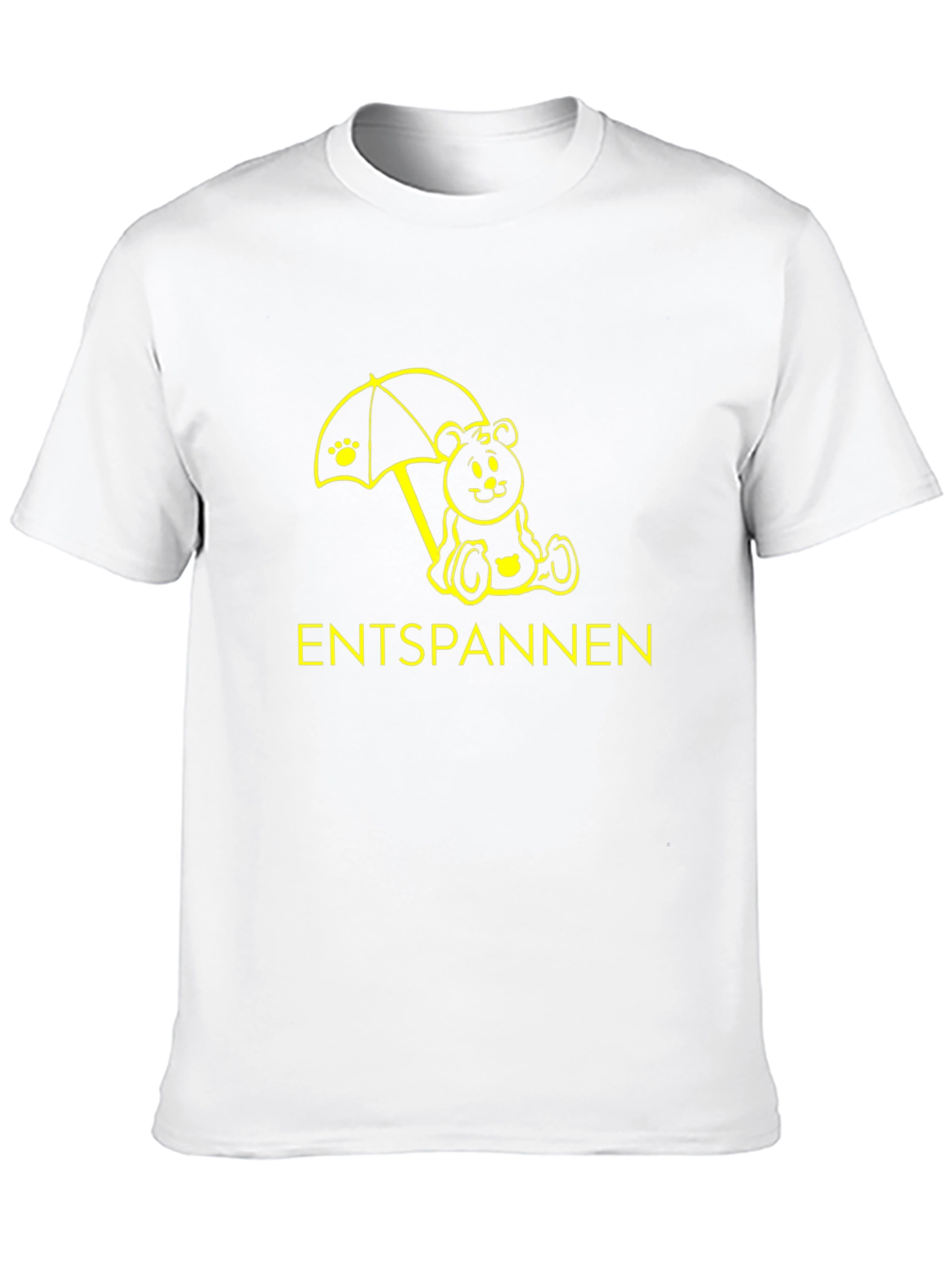 Camiseta Negra Relax con Oso y Paraguas