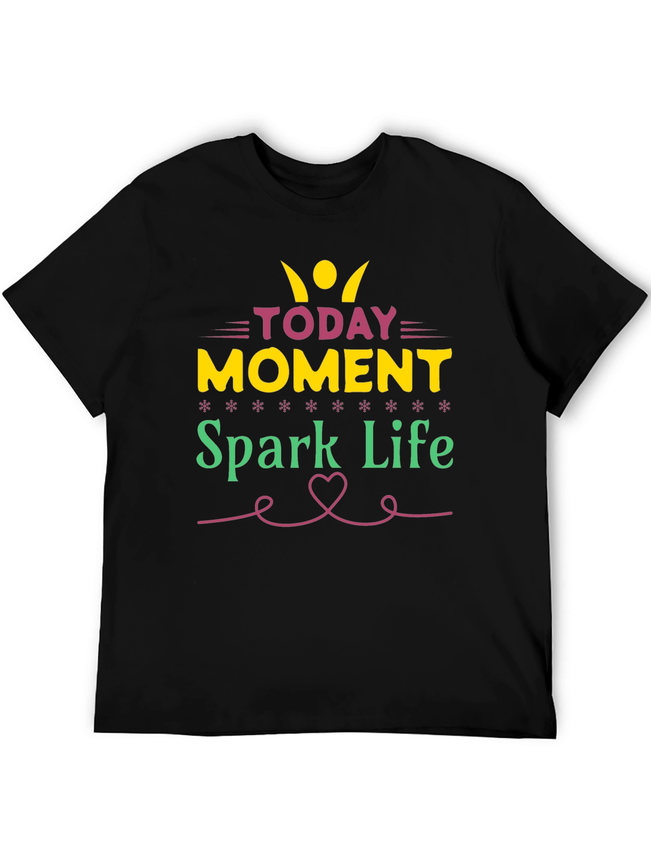 Camiseta Negra con Diseño Motivacional Spark Life