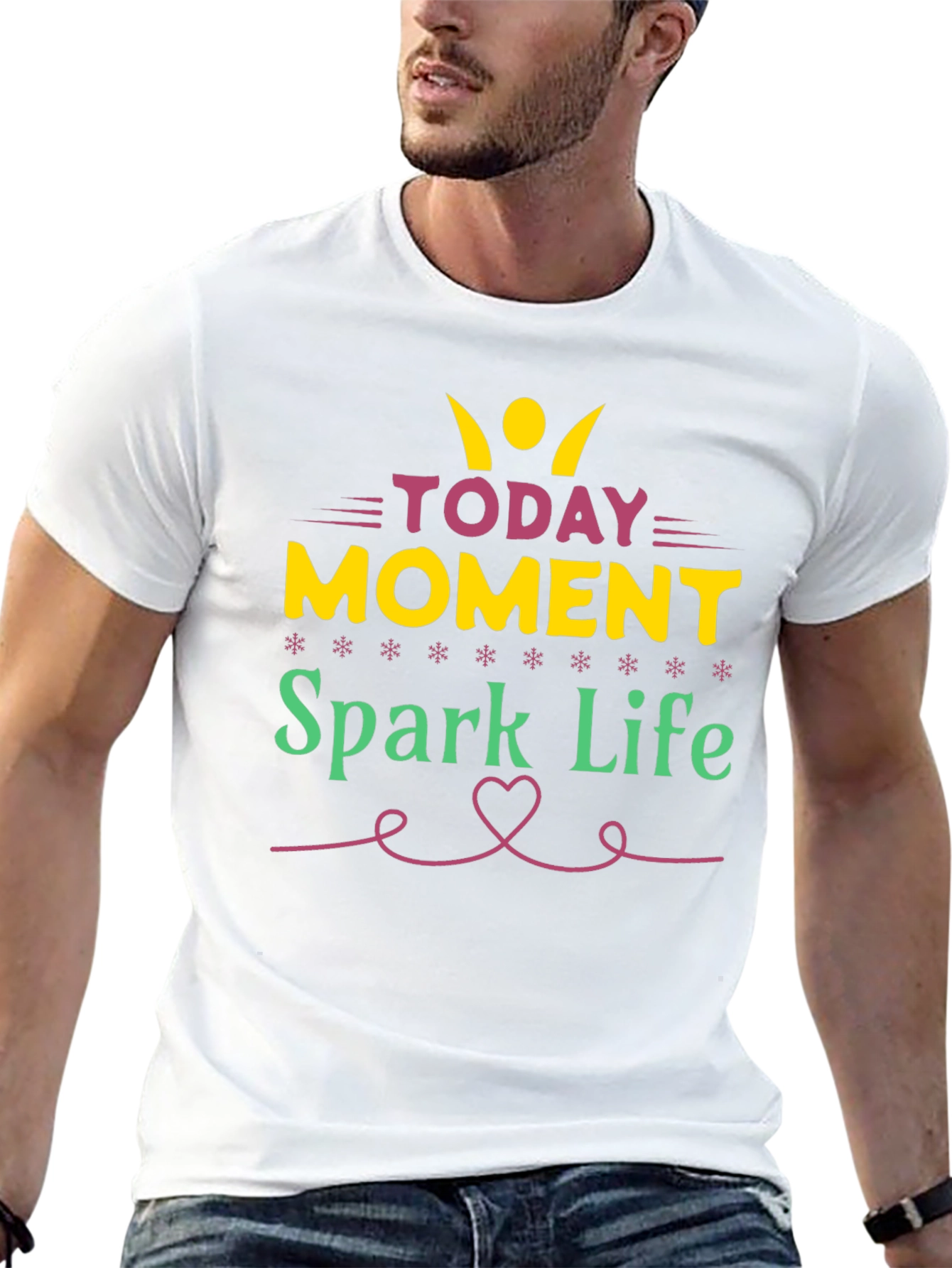 Camiseta Negra con Diseño Motivacional Spark Life