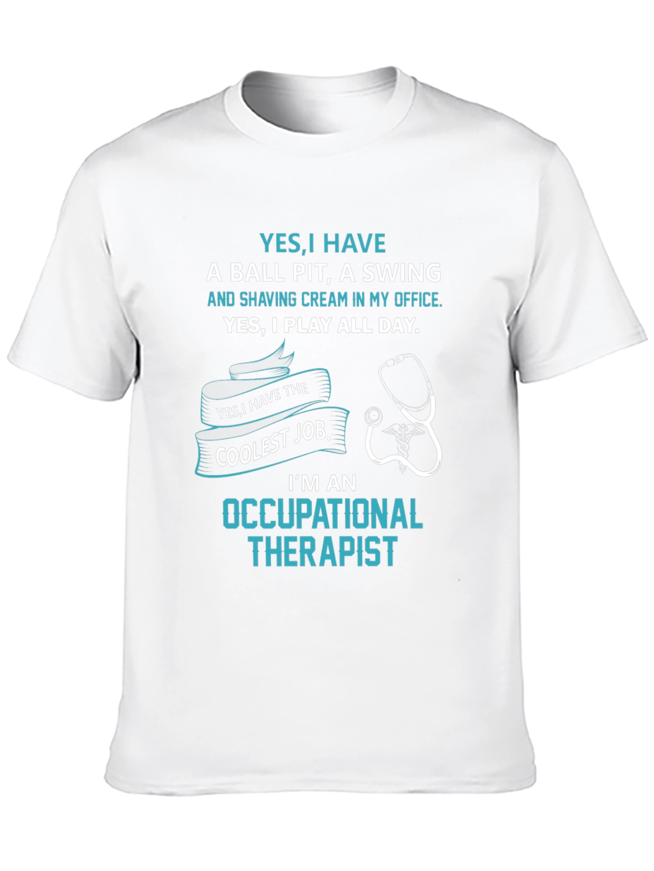 Camiseta Negra de Terapeuta Ocupacional Divertida