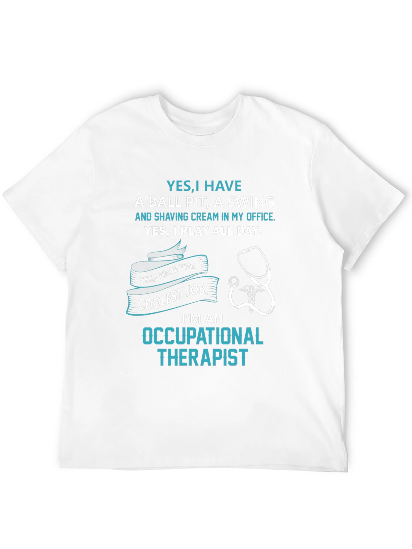 Camiseta Negra de Terapeuta Ocupacional Divertida