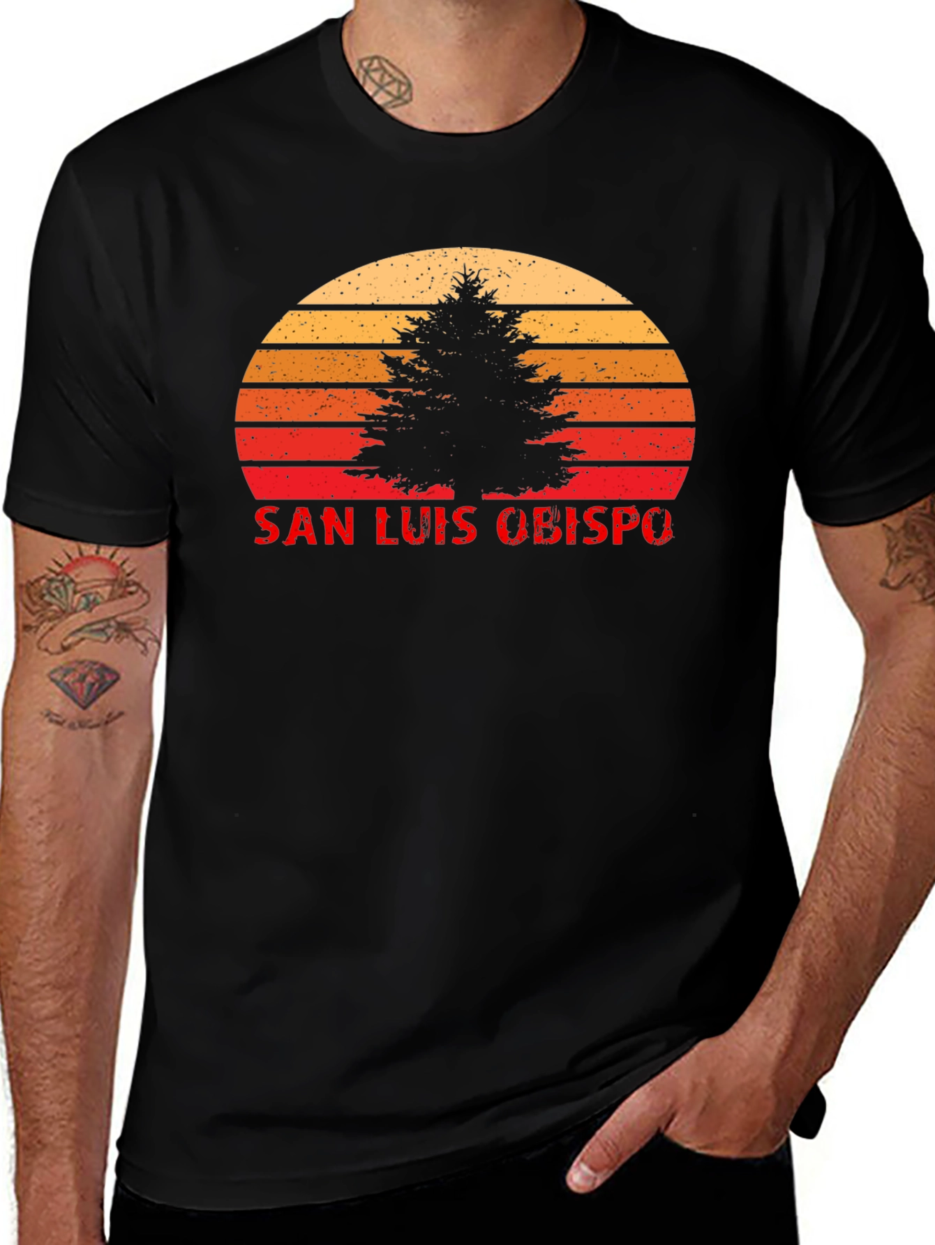 Camiseta San Luis Obispo Sunset Árbol