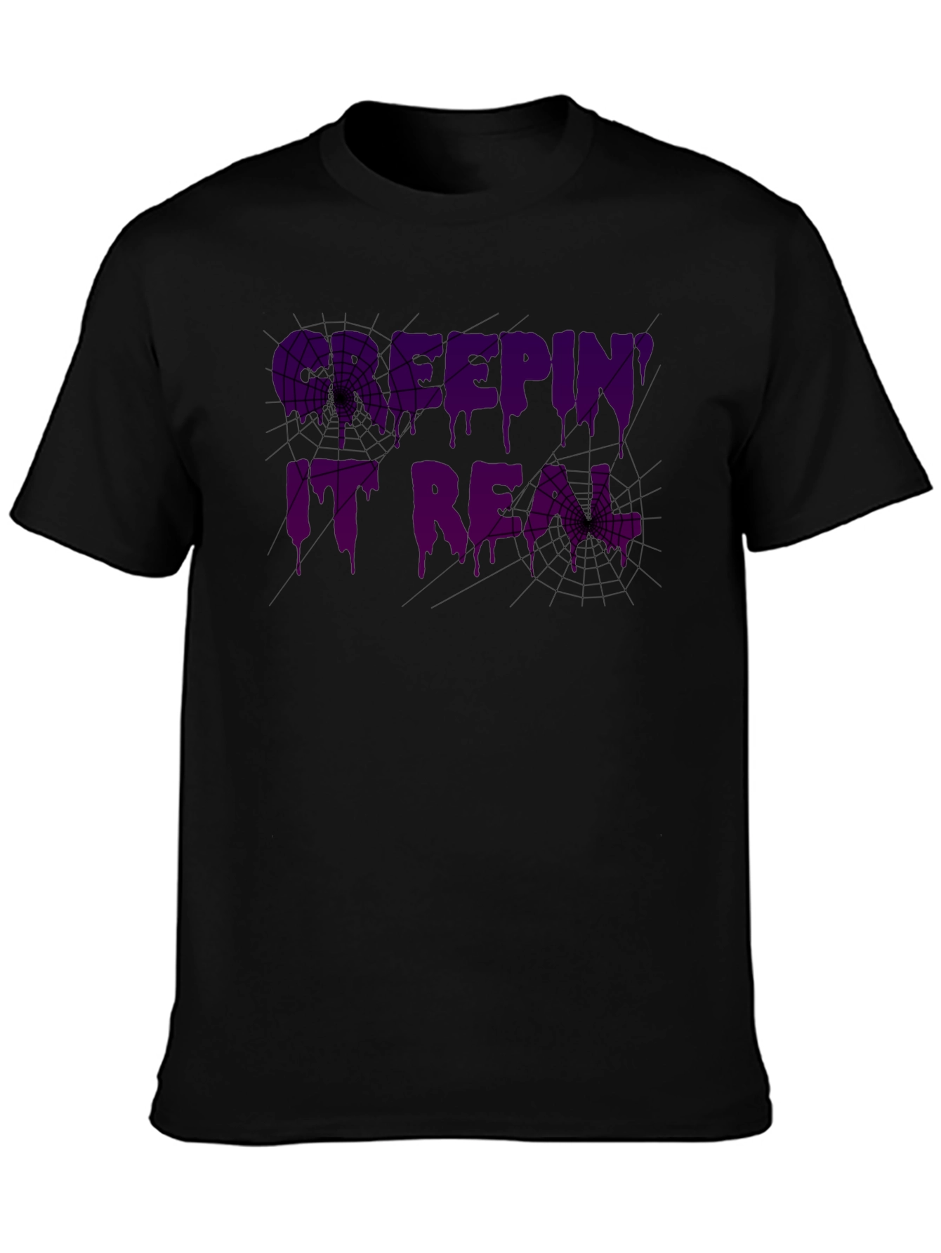 Camiseta Negra Keepin It Real Halloween