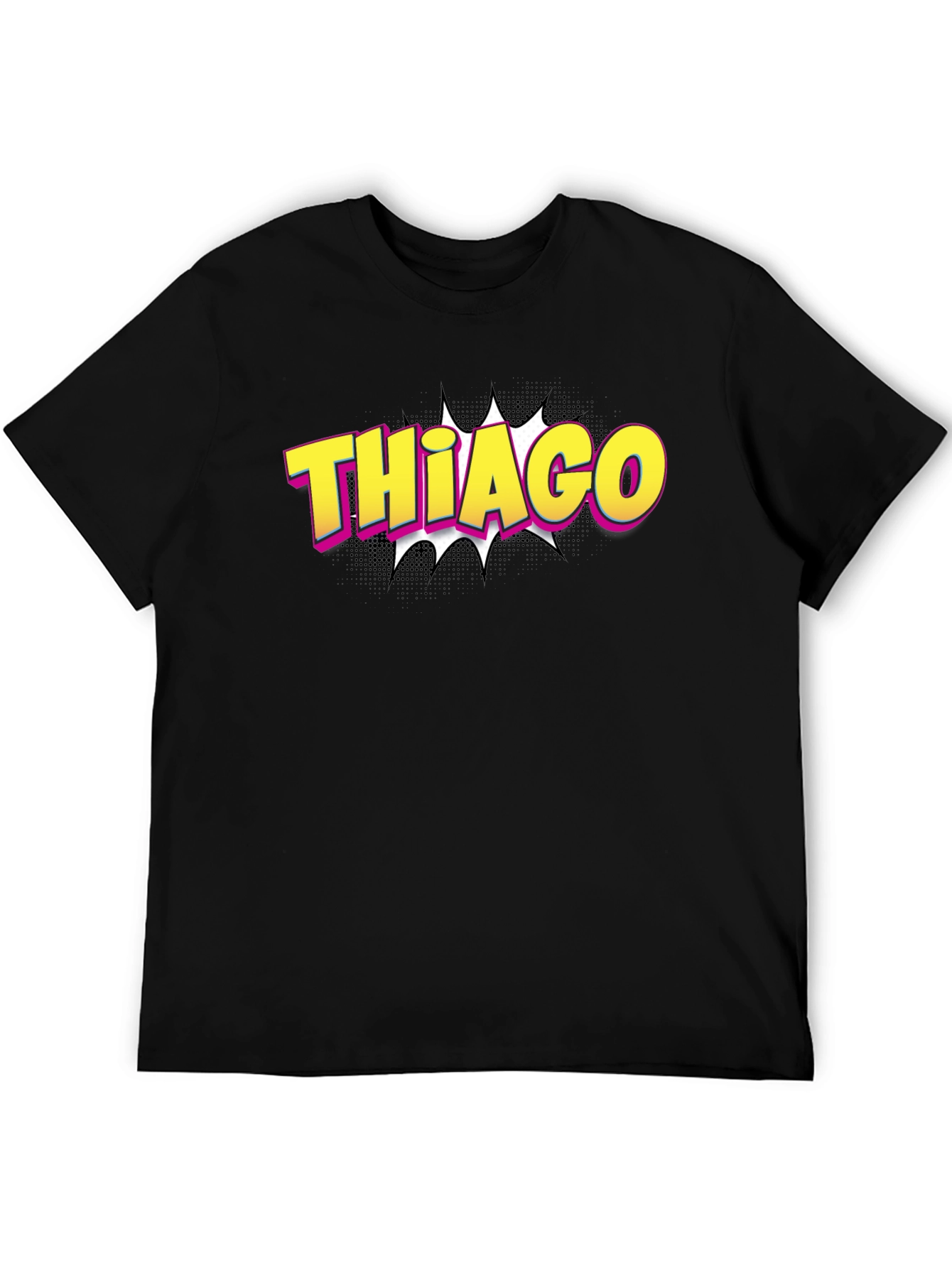 Camiseta Negra Thiago Estilo Cómic
