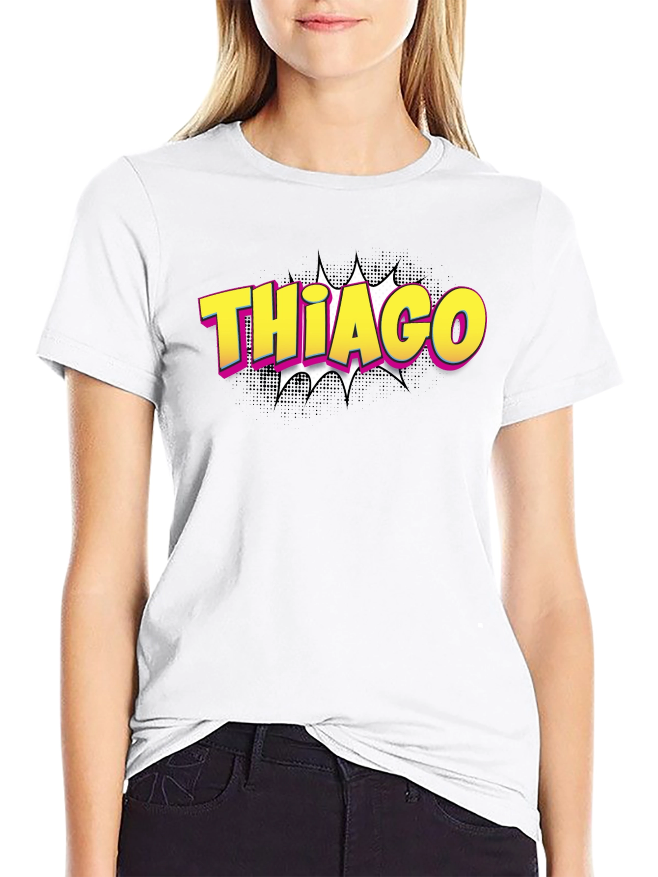 Camiseta Negra Thiago Estilo Cómic