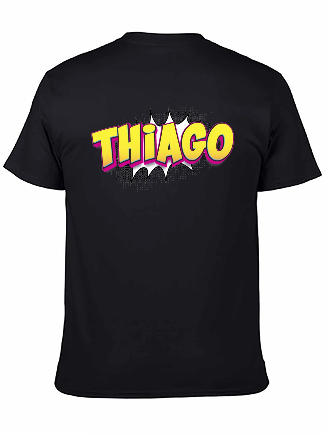 Camiseta Negra Thiago Estilo Cómic