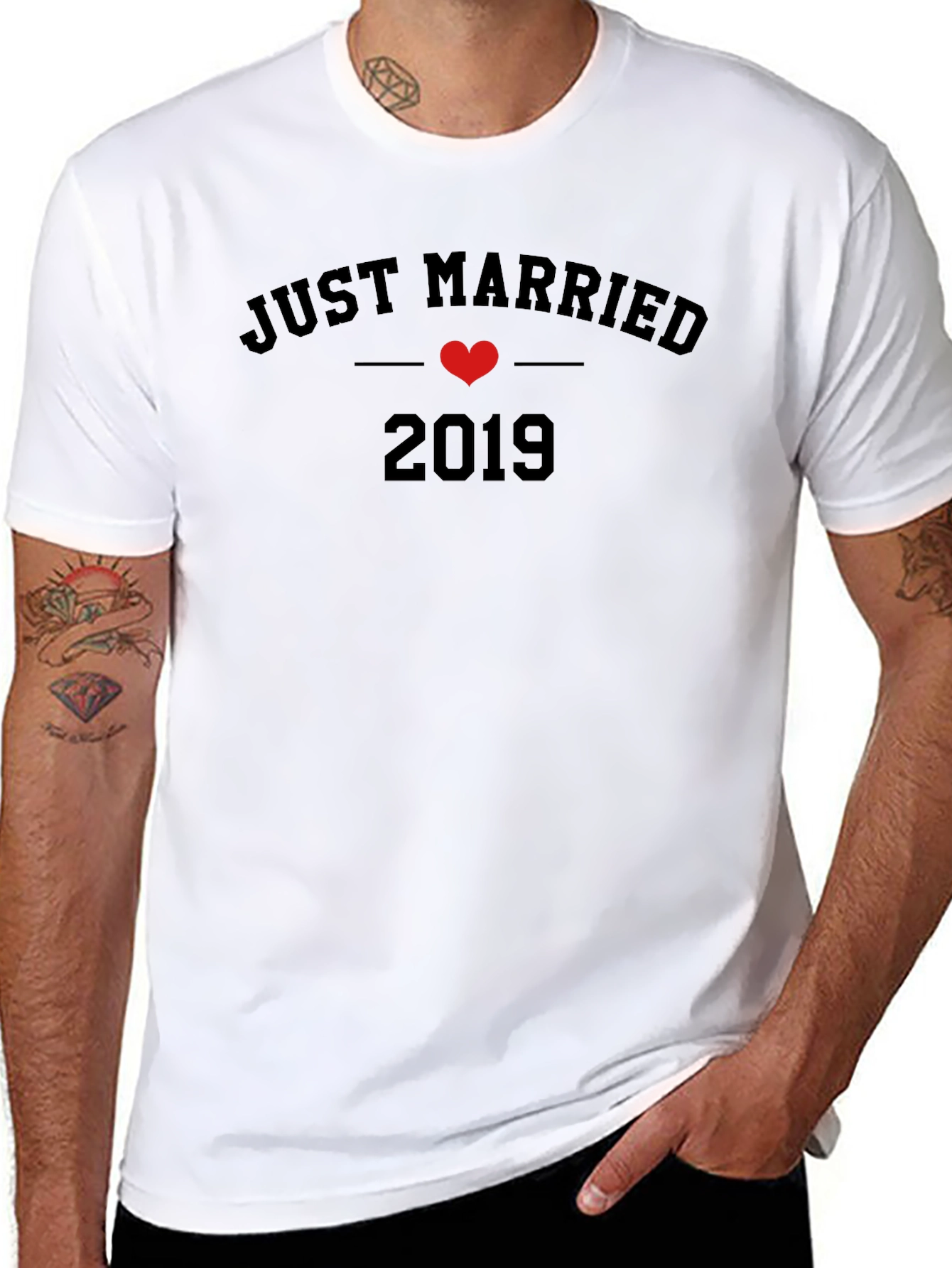 Camiseta Recién Casados 2019 Negra Informal
