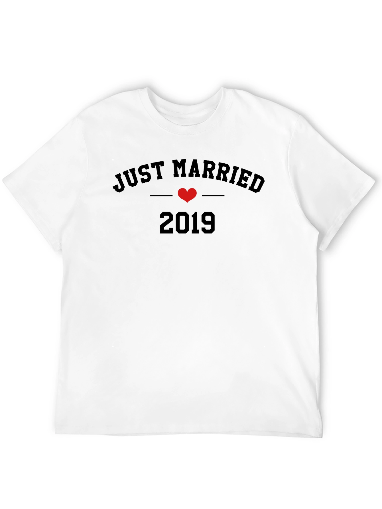 Camiseta Recién Casados 2019 Negra Informal