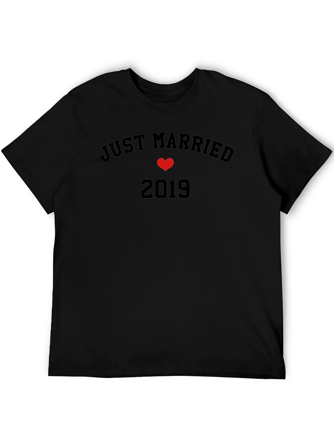 Camiseta Recién Casados 2019 Negra Informal
