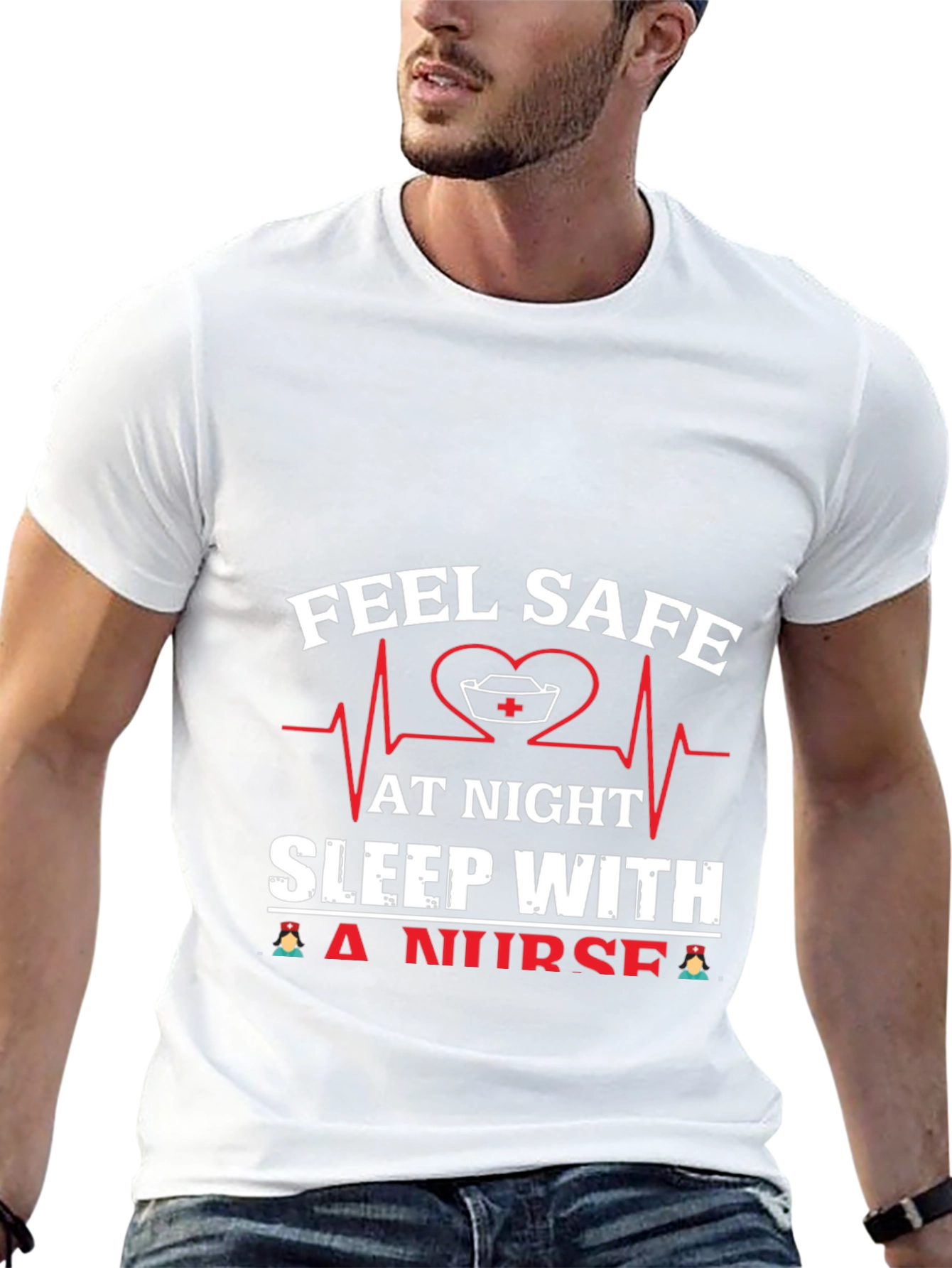 Camiseta Negra: Siéntete Seguro con una Enfermera