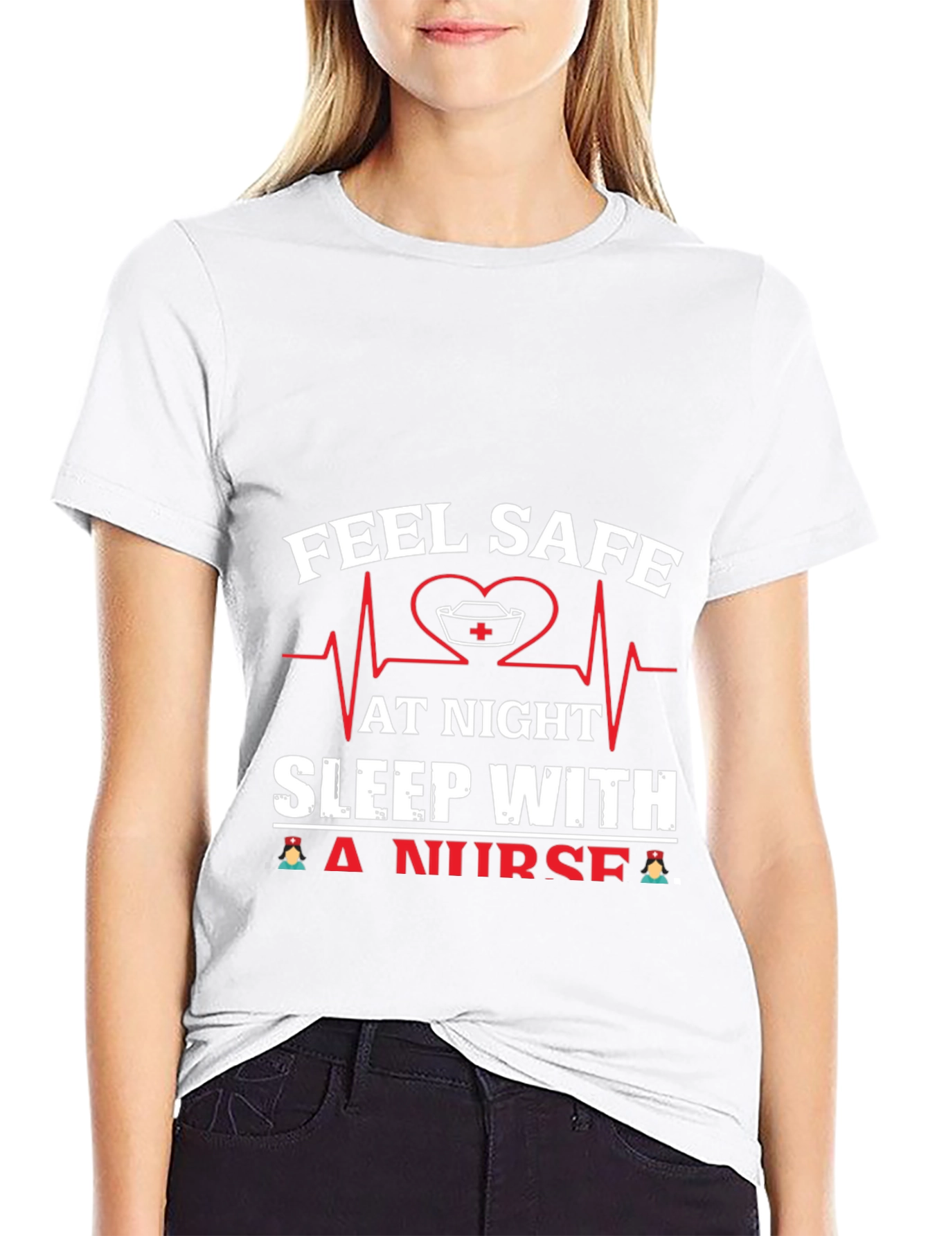 Camiseta Negra: Siéntete Seguro con una Enfermera
