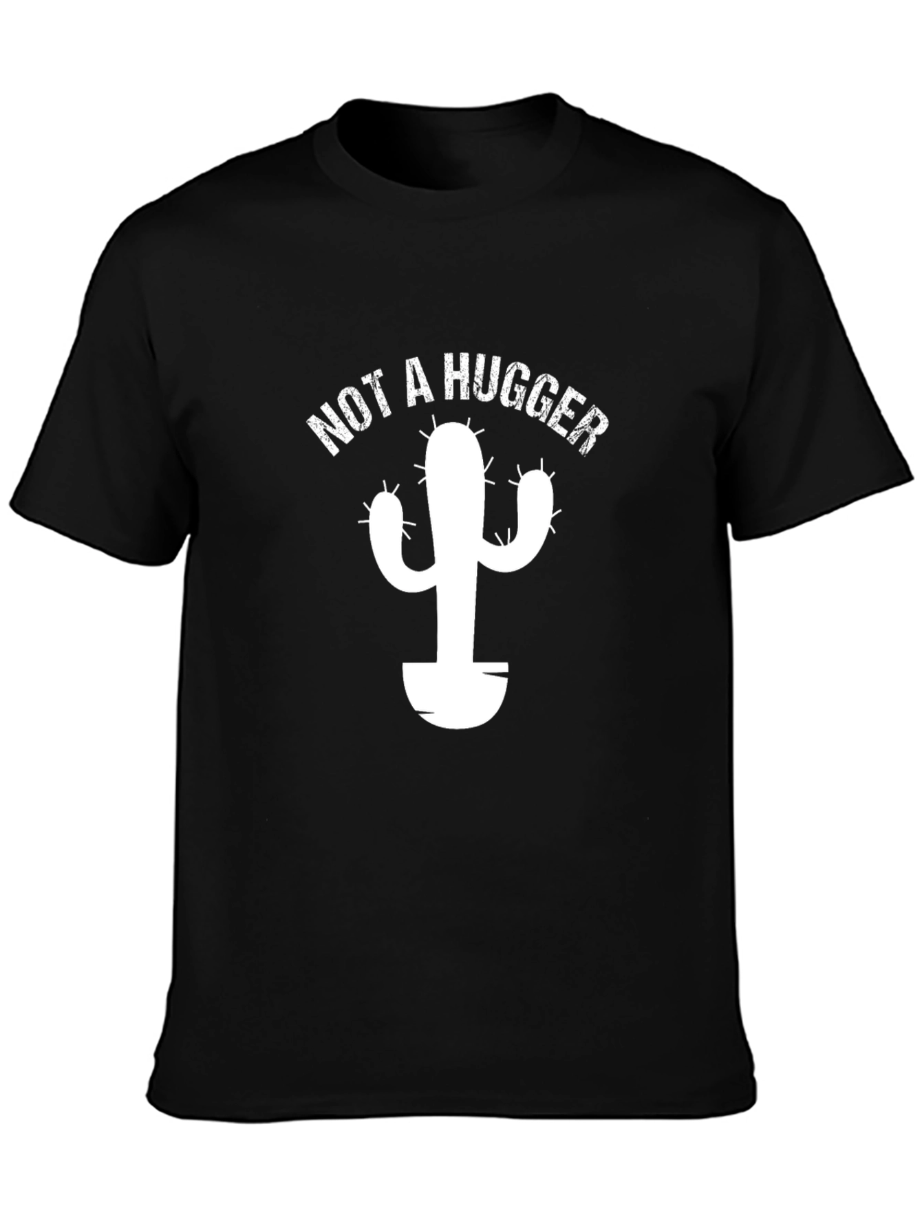 Camiseta Negra Cactus - No Soy Abrazador