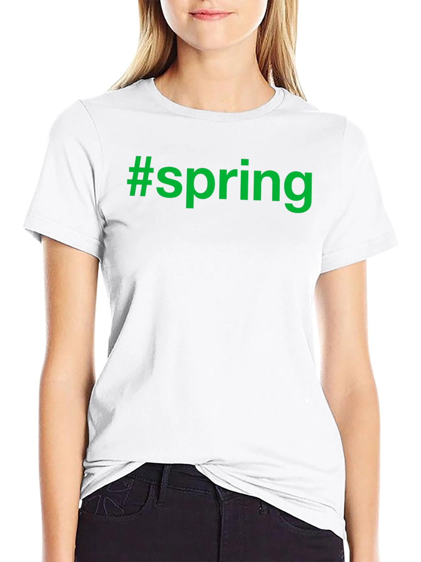 Camiseta Negra #spring Moda Casual Hombre