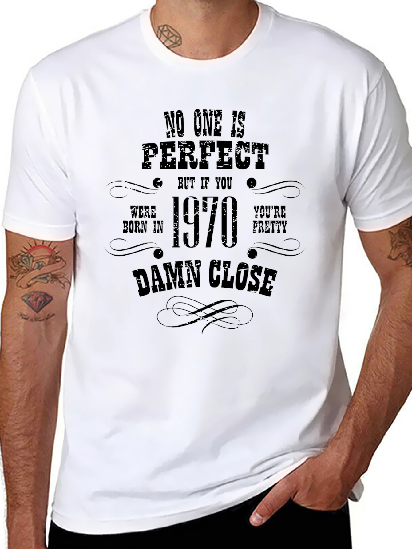 Camiseta Negra Nacido en 1970