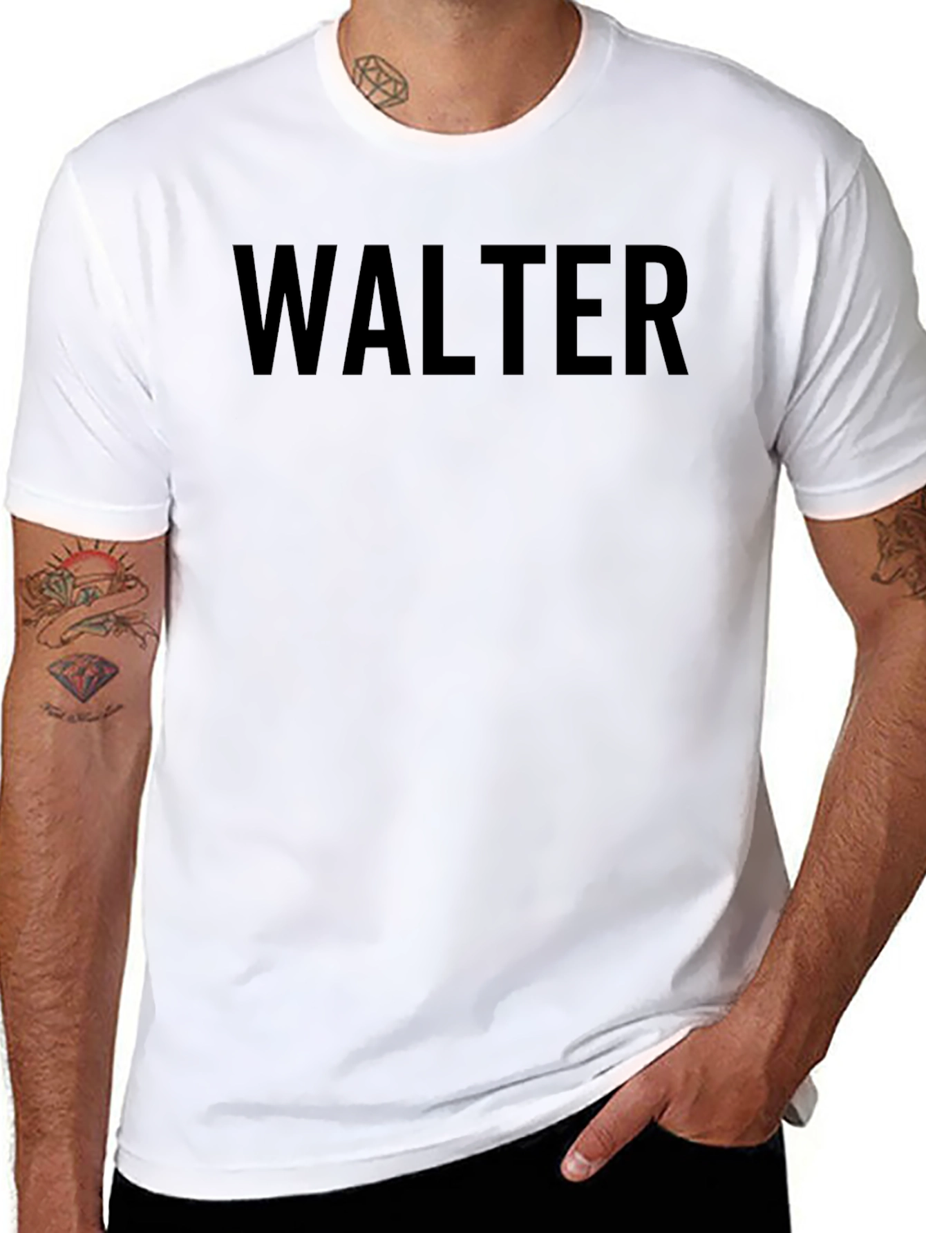Camiseta Negra Walter para Hombre
