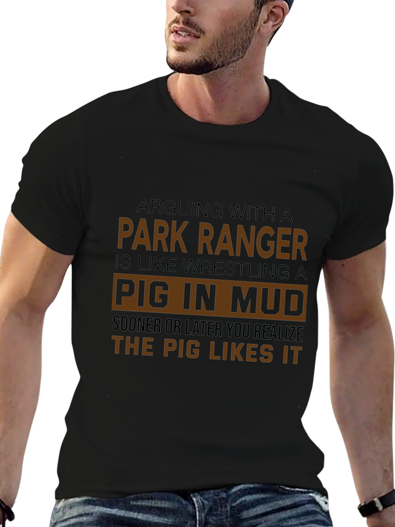 Camiseta Hombre Negra Park Ranger
