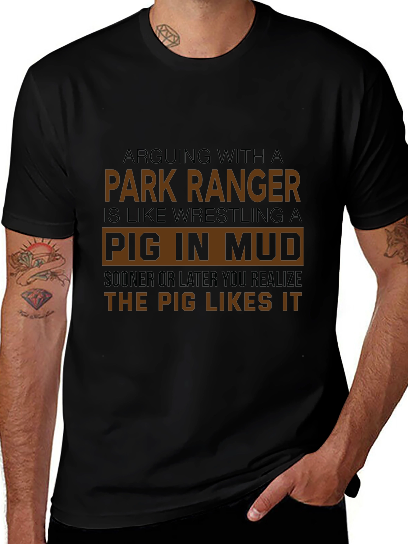 Camiseta Hombre Negra Park Ranger