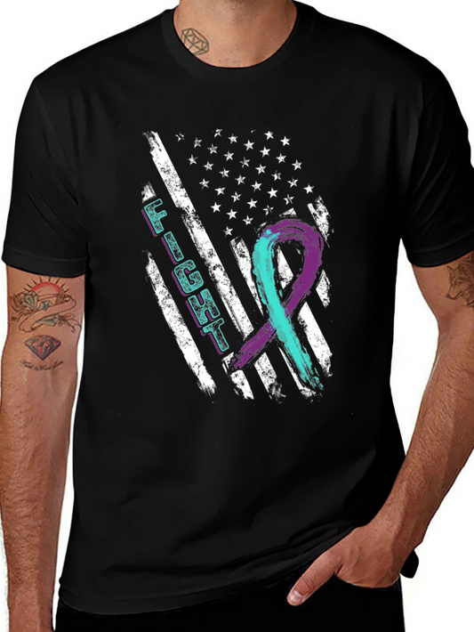 Camiseta Lucha Cinta Conciencia Salud Mental EE. UU.